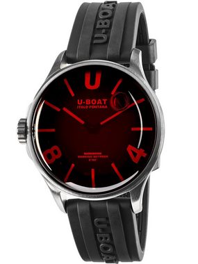 U-Boat Quarzuhr U-Boat 9305 Darkmoon SS Red Glass Herrenuhr 40mm 5