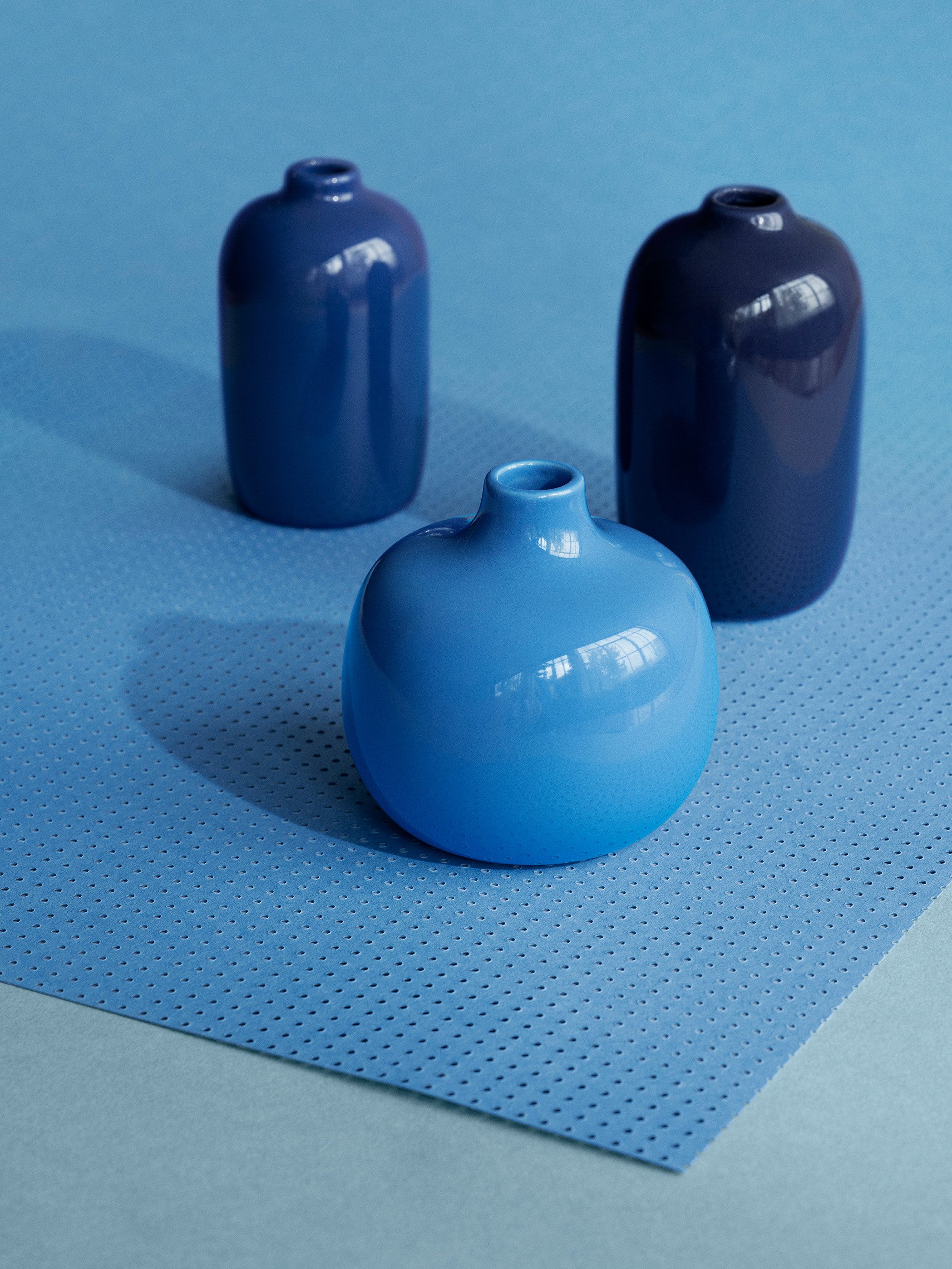blomus Dekovase 3er Set -CEOLA- Blumenvase, Keramikvase: modernes Design (Set, 3 St., 3x Vase), widerstandsfähiges Keramik, Unikat, natürliches Design