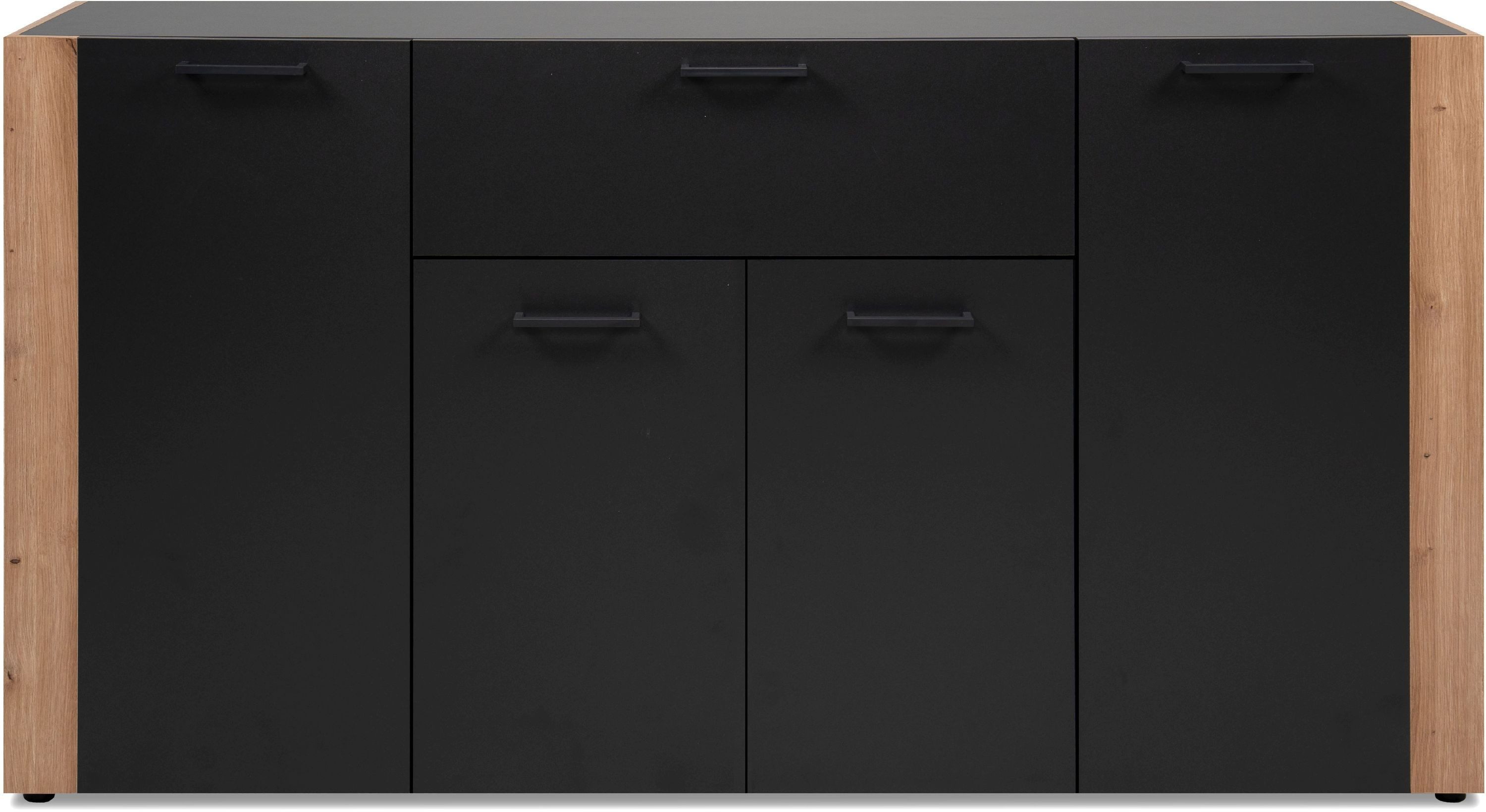 Finori Sideboard, anthrazit / Dekor Artisan Oak melaminbeschichtet HxBxT 162x85x34,5 cm