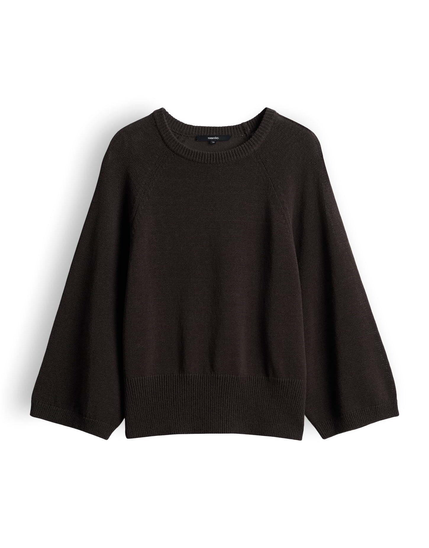 someday Strickpullover Tiliah aus Feinstrick in weiter Passform Mit leichter Transparenz für luftige Layering-Looks