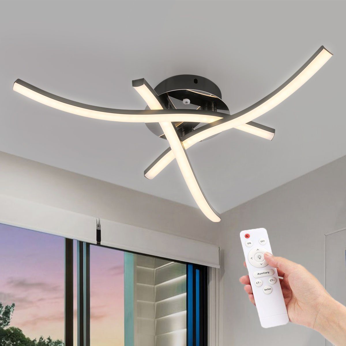 oyajia LED Deckenleuchte 36W/48W LED Deckenleuchte, günstig online kaufen
