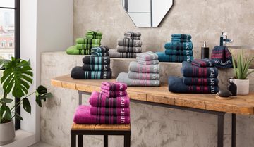 Bruno Banani Handtuch Set »Daniel« (5-tlg), mit Streifen-Bordüre und Markenlogo, 5 teiliges Handtücher Set aus 100% Baumwolle