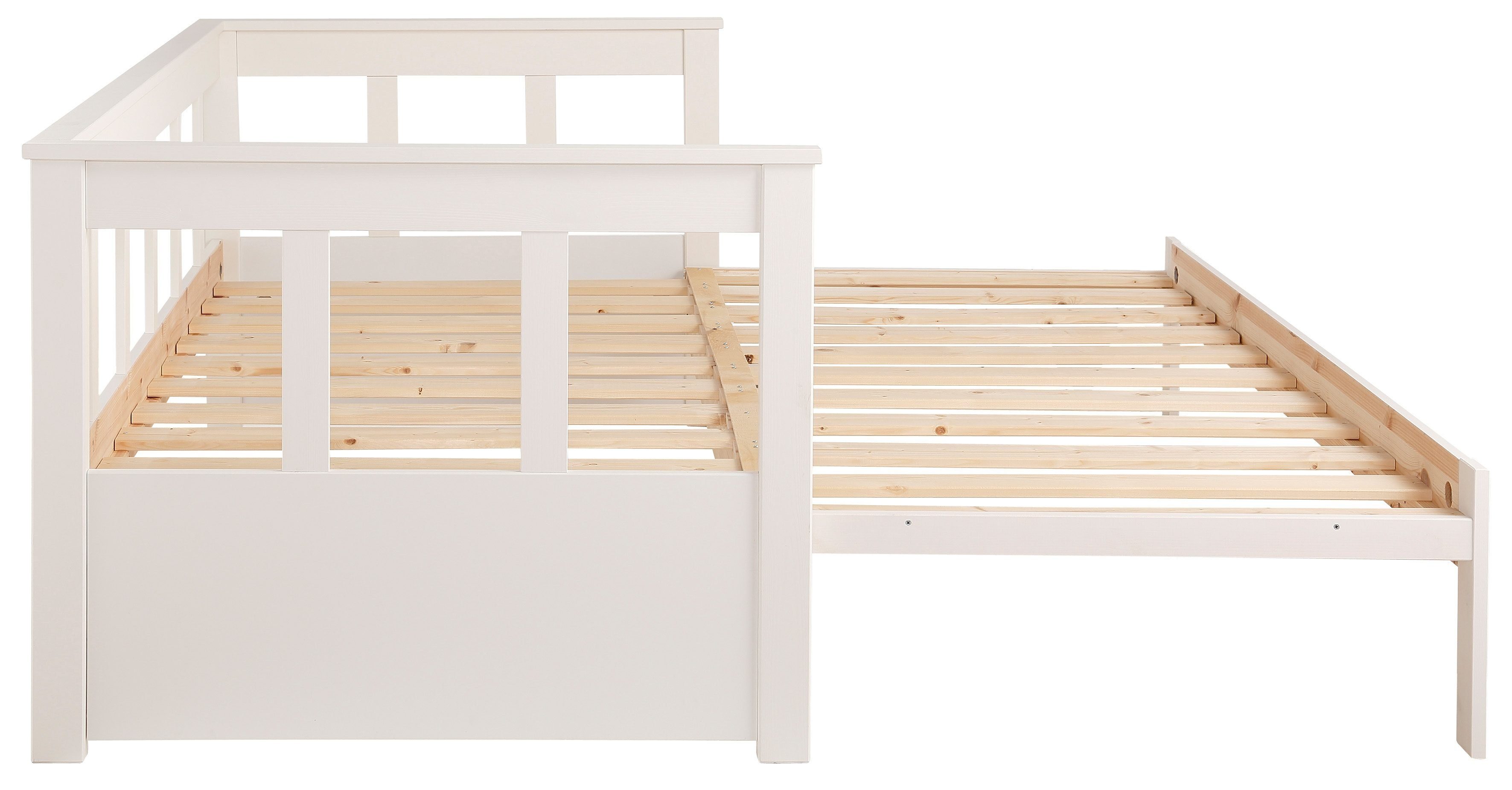 "AIRA" skandinavisches Design, mit Jugend- Liegefläche, weiß Gästebett, zertifiziertes Daybett fürs affaire ausziehbarer ideal Home Gästezimmer, oder Massivholz