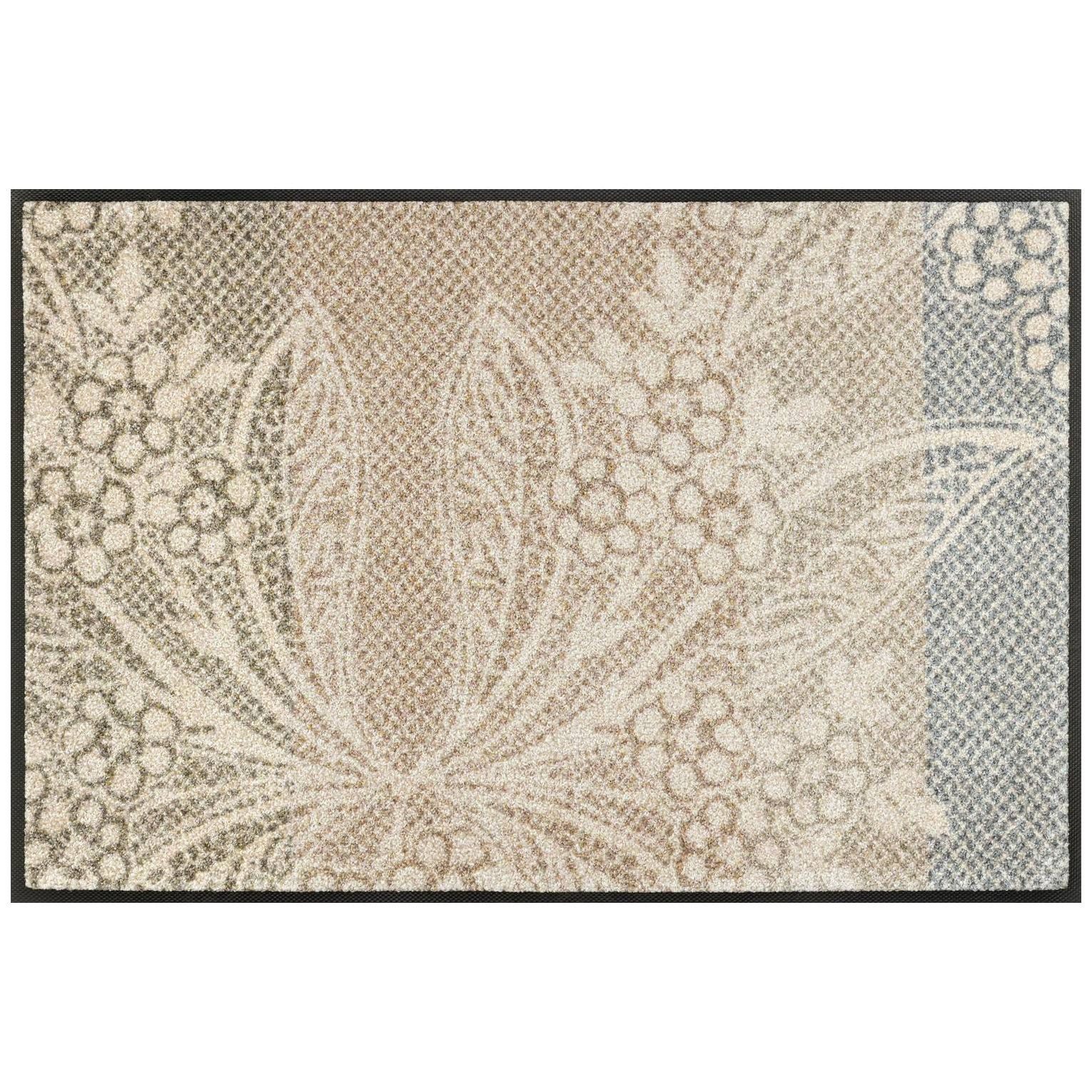 Floornovo Fußmatte Floornovo Schmutzfangmatte Spitzenblume waschbare Fussmatte, rechteckig, rutschfest