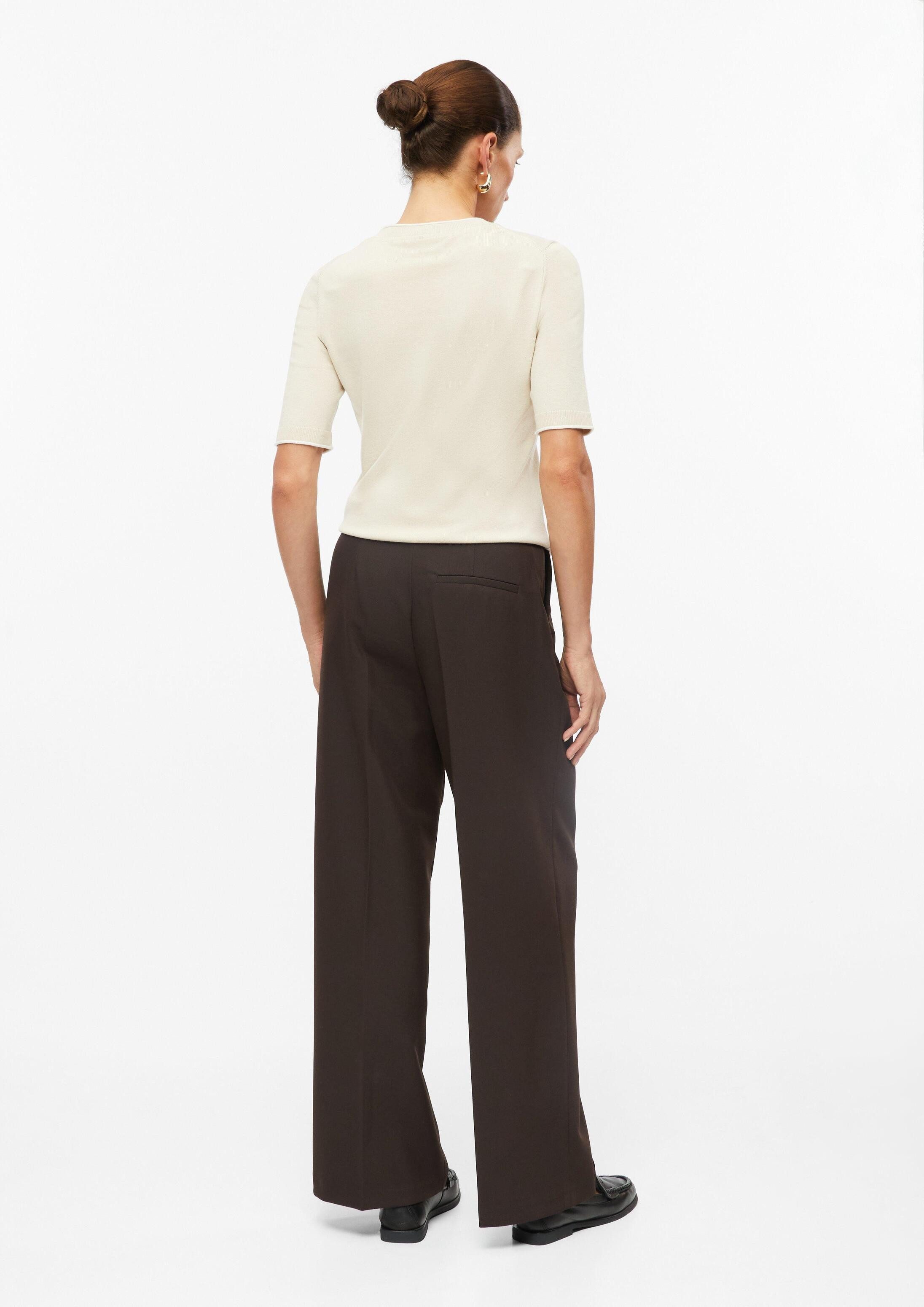 s.Oliver Chinos Hose Wide-Leg-Hose mit Elastikeinsatz
