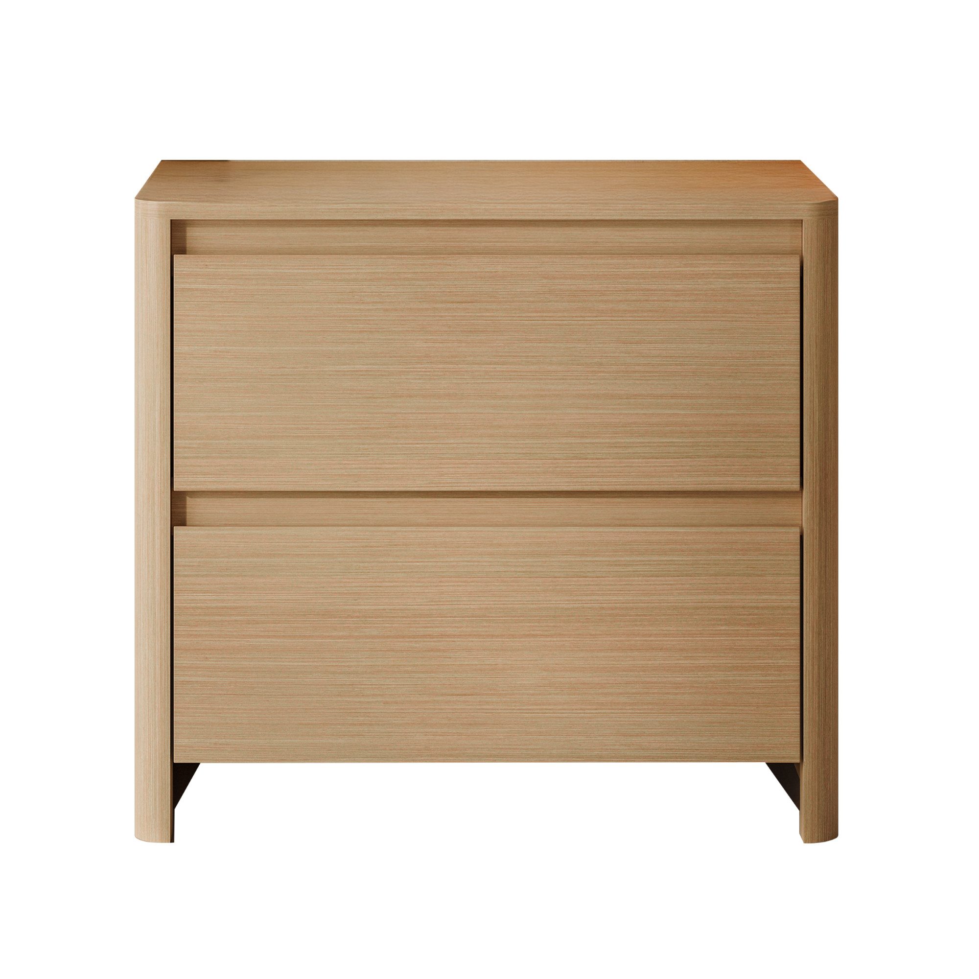 en.casa Nachtschrank (1-St) »Takranmaa« mit 2 Schubladen 54 x 60 x 40 cm Eicheoptik