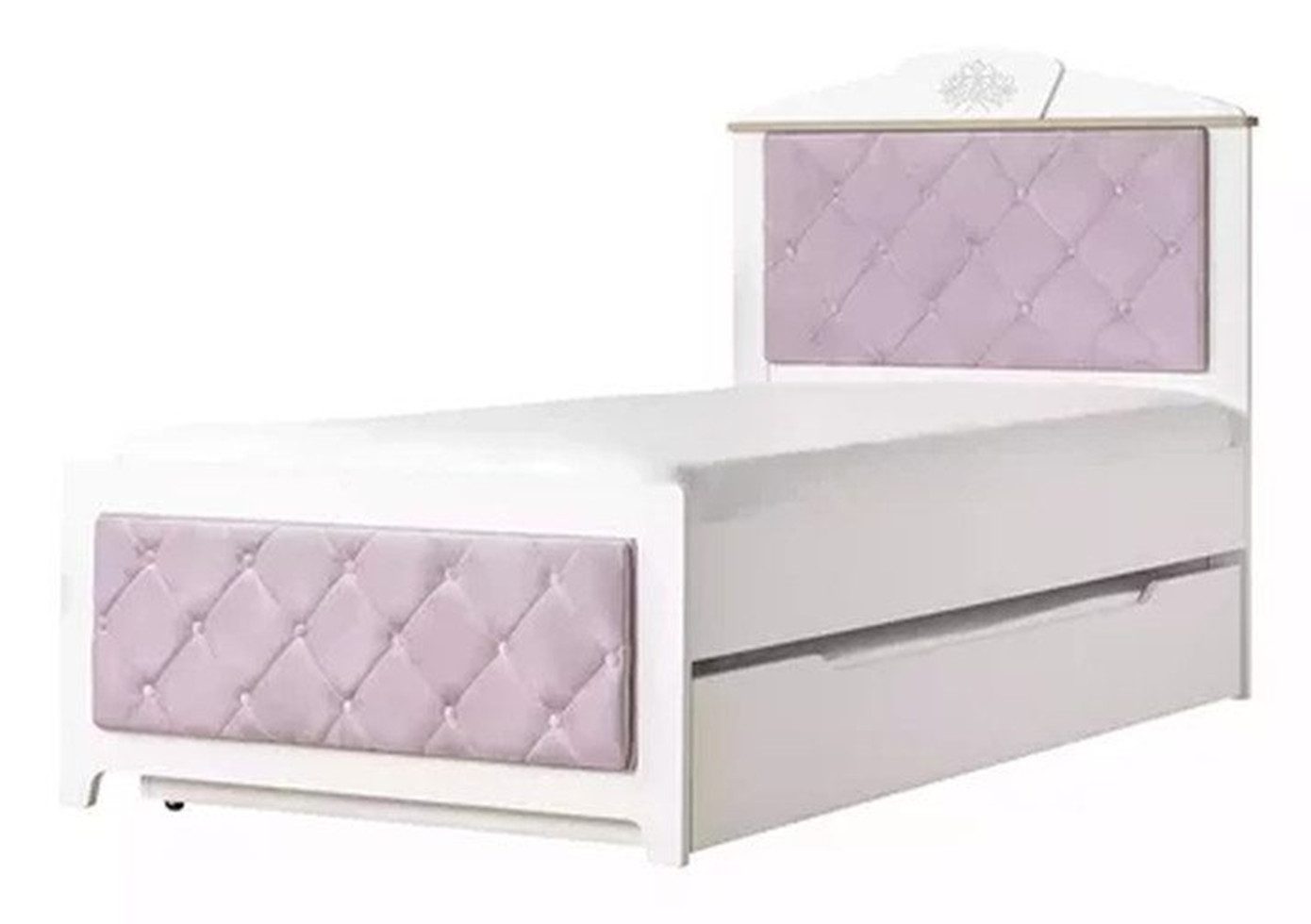 JVmoebel Jugendbett Funktionsbett Chesterfield Ausziehbares Kinderbett Bett 100 Holz (1-tlg., Jugendbett), Made in Europa