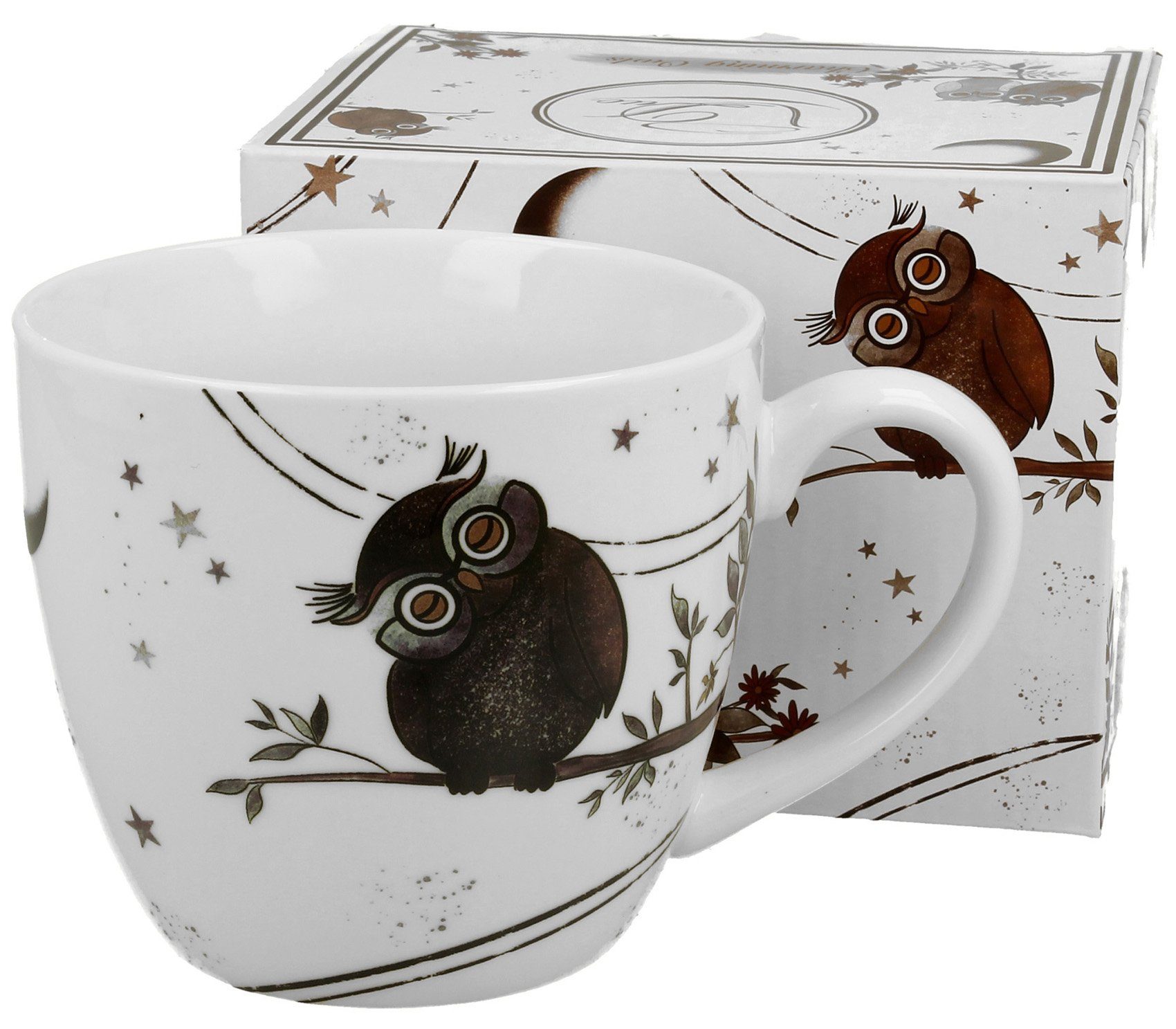 Dark-Desires Becher Kaffeebecher Tasse von Duo Charming Owls 460 ml