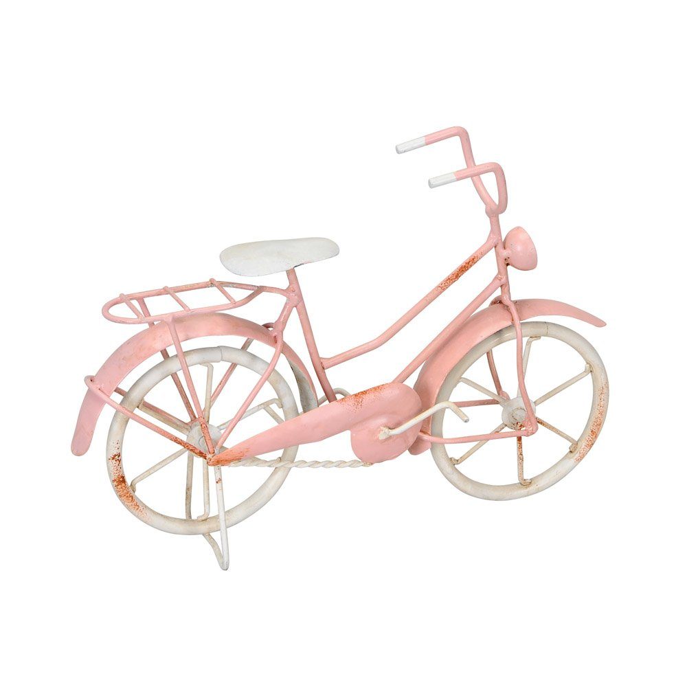 Posiwio Dekoobjekt Dekofahrrad MALLORY rosa weiß kleines Fahrrad als