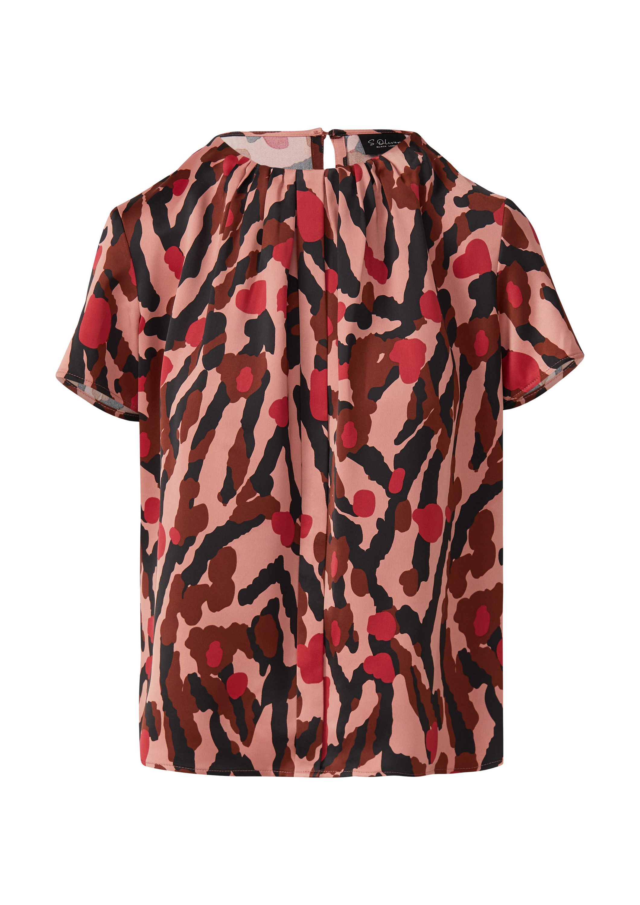 s.Oliver Kurzarmbluse Bluse Kurzarm-Bluse mit Raffung und Blende günstig online kaufen