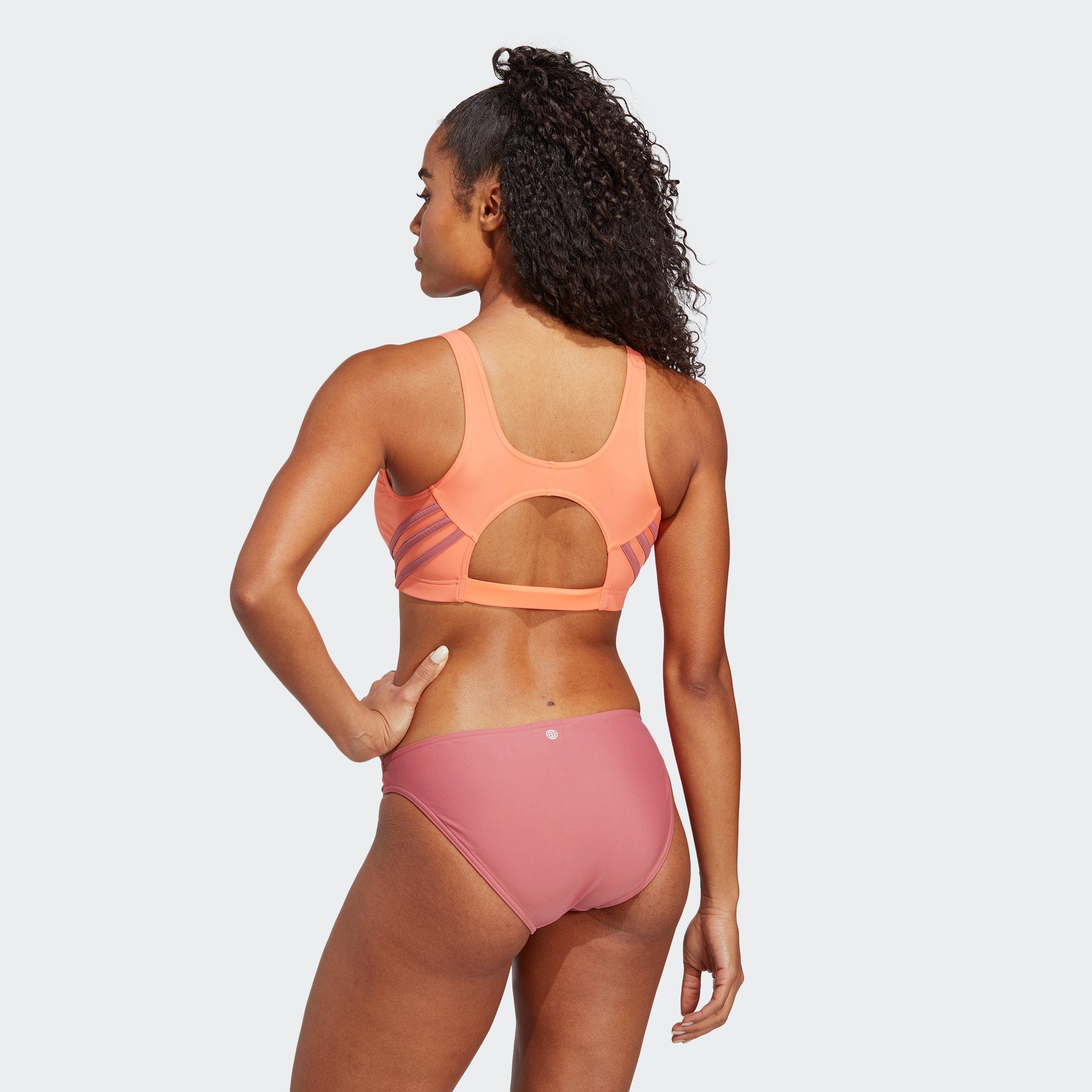 Performance SPORTY Coral adidas / Fusion Fusion / Pink Bustier-Bikini Strata 3S BIK Coral