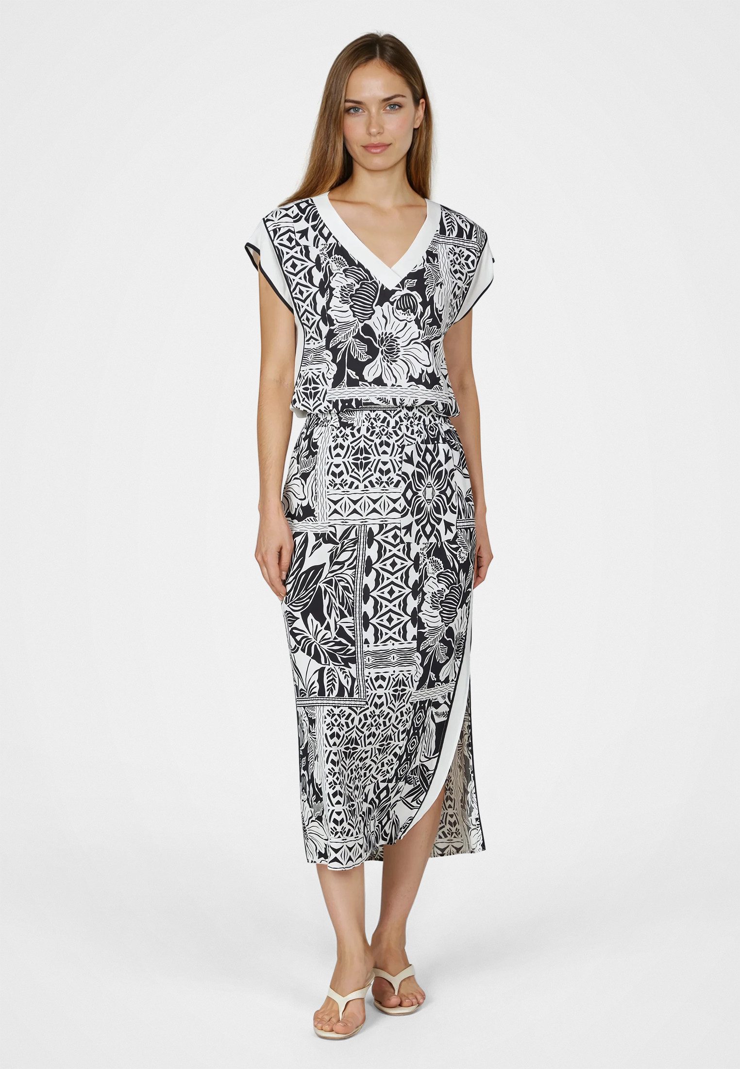 MARC AUREL Blusentop mit Patchwork-Print günstig online kaufen