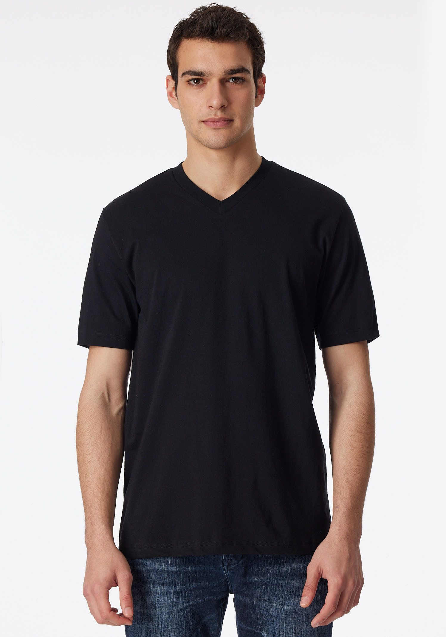 Schiesser V-Shirt Essentials (2er-Pack) mit V-Ausschnitt