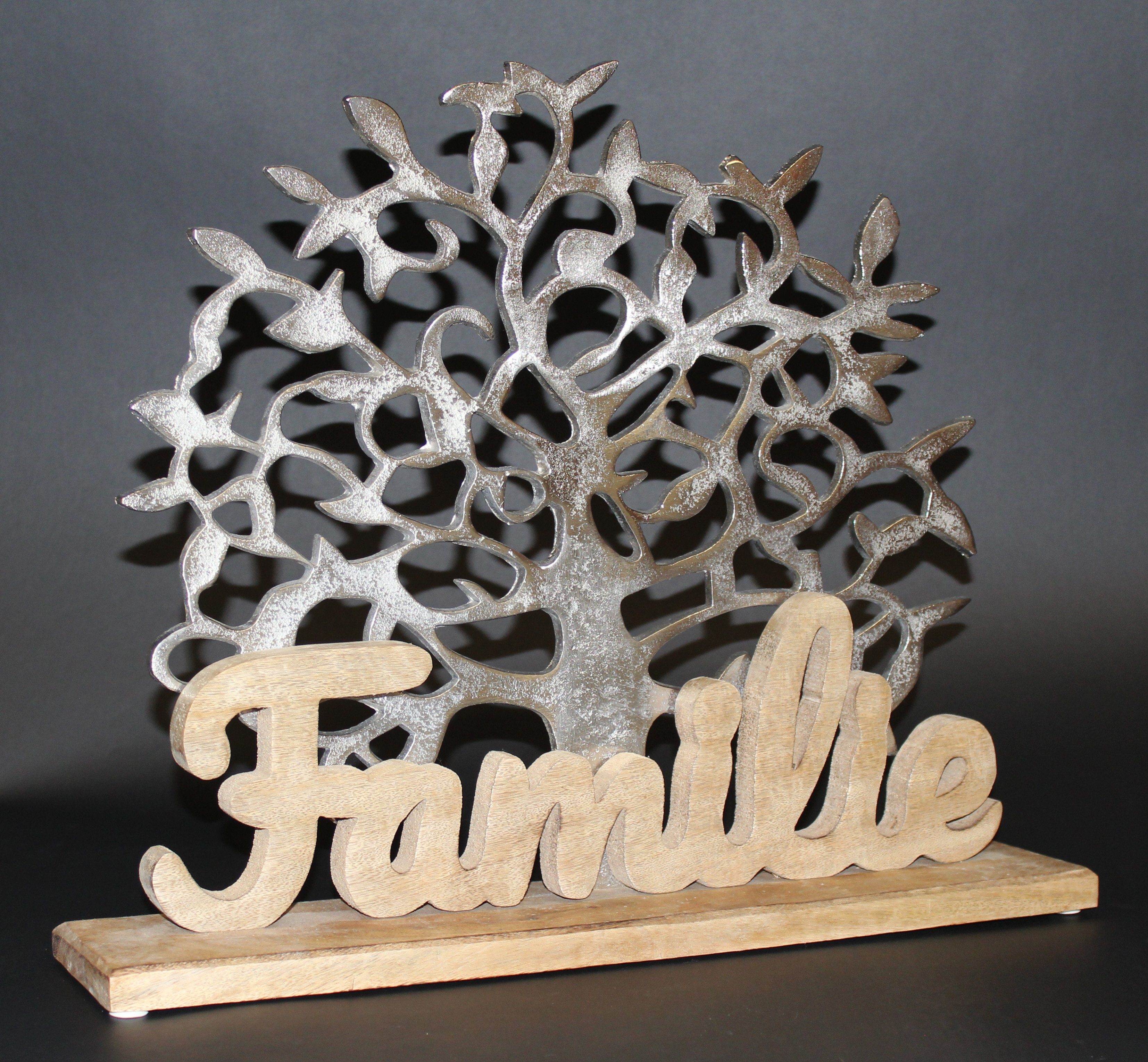 Familie Baum Schriftzug GmbH G.Wurm cm 51Bx42Hx10T Aufsteller Deko-Schriftzug mit