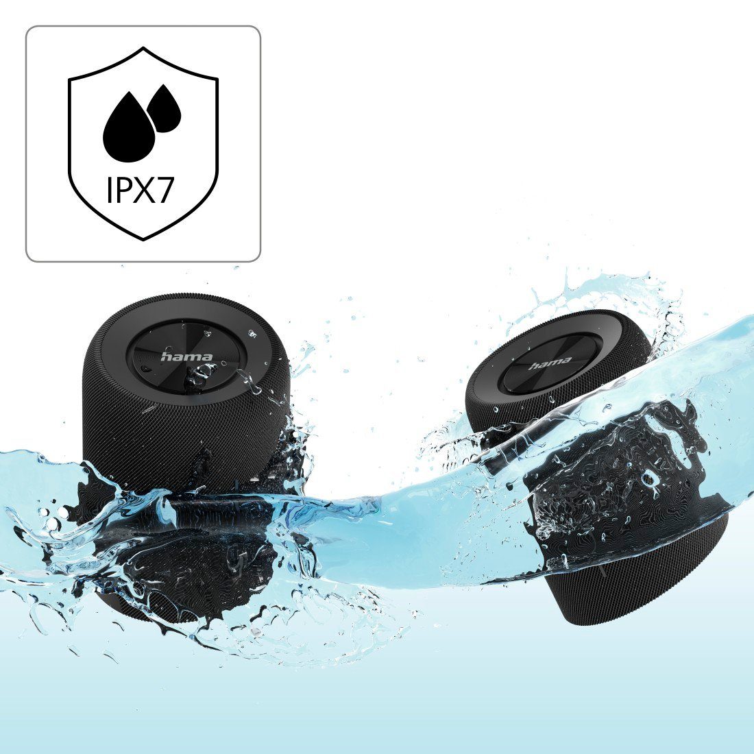 wasserdicht schwarz IPX7 Hama Bluetooth-Lautsprecher Bluetooth Lautsprecher Outdoor 2in1 teilbar kabellos