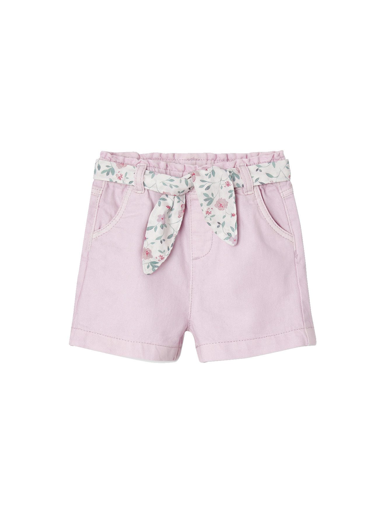 Shorts Mädchen Baby Paperbag-Shorts mit Gürtel
