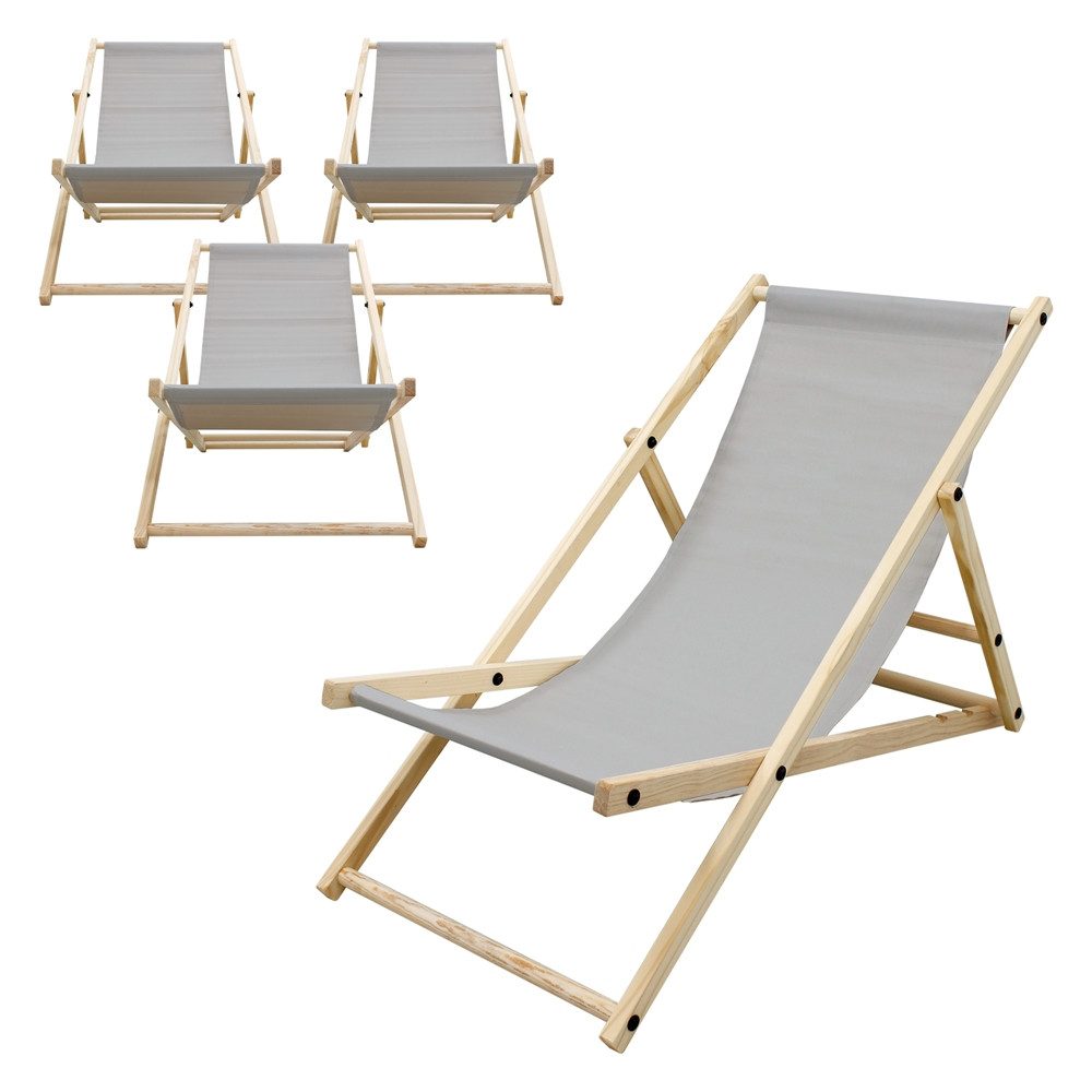 ECD Germany Gartenliege Holz Beachstuhl klappbarer günstig online kaufen