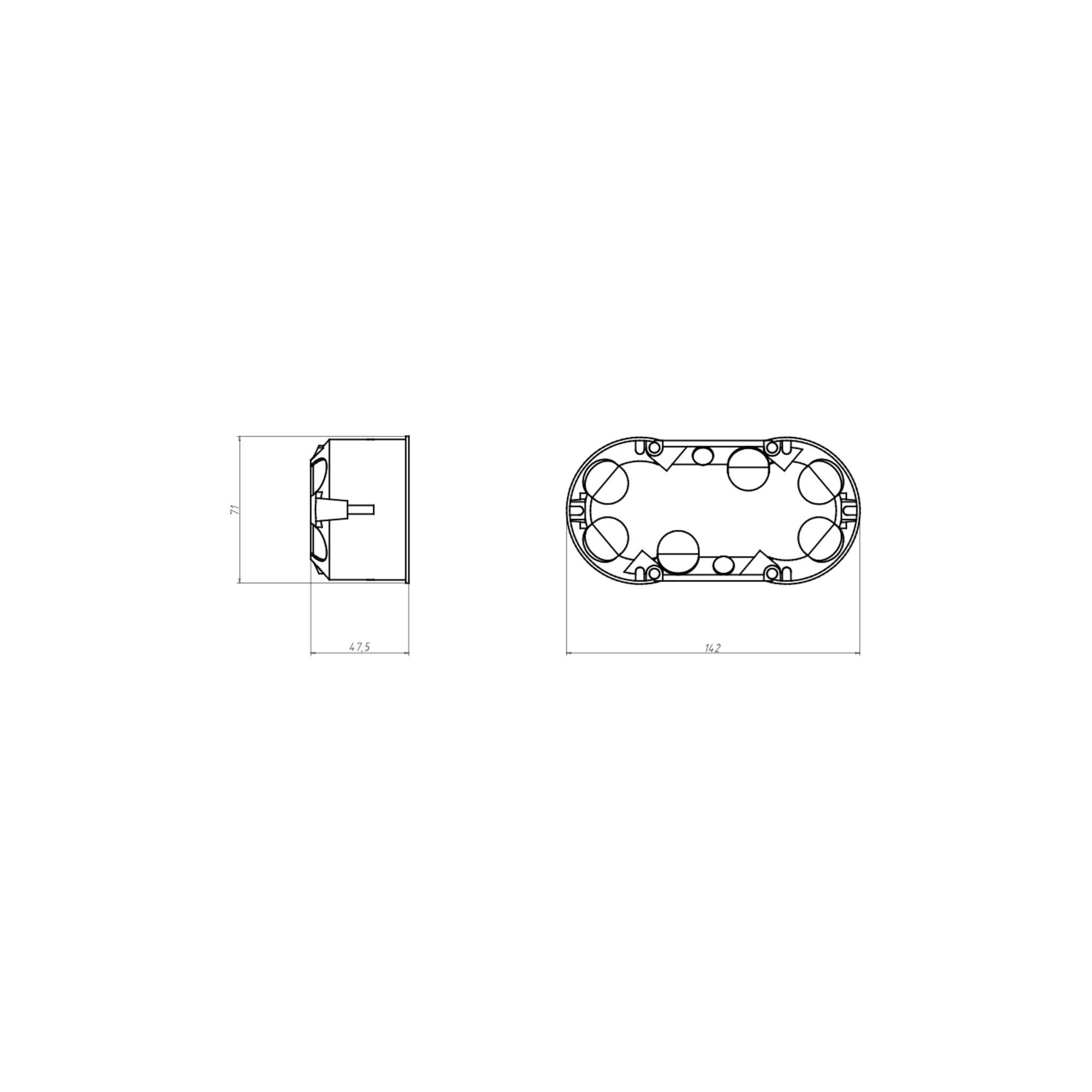 Kaiser Kaiser Doppelhohlwanddose 45, 5mm 9062-02 Installationskabel