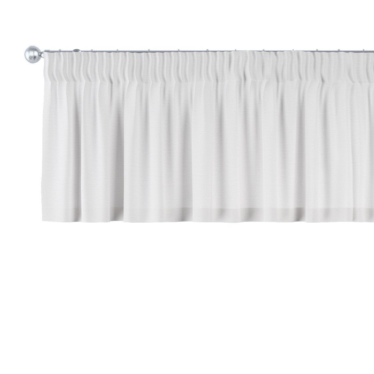 Vorhang mit Kräuselband 130 x 40 cm, Leinen, Dekoria elfenbein