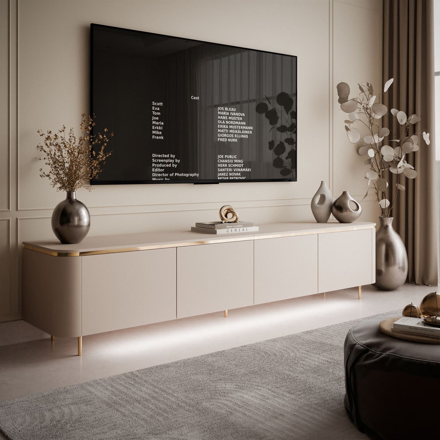 Lookway TV-Schrank AVELINE 200 cm mit LED-Beleuchtung