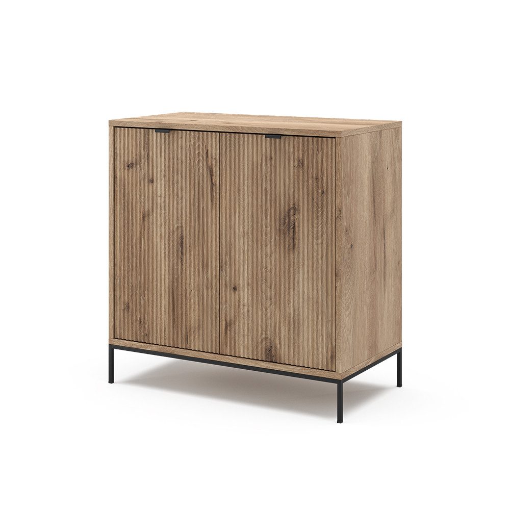 Vicco Kommode Eliza, Viking Oak, 80 x 81.2 cm mit 2 Türen (1 St)