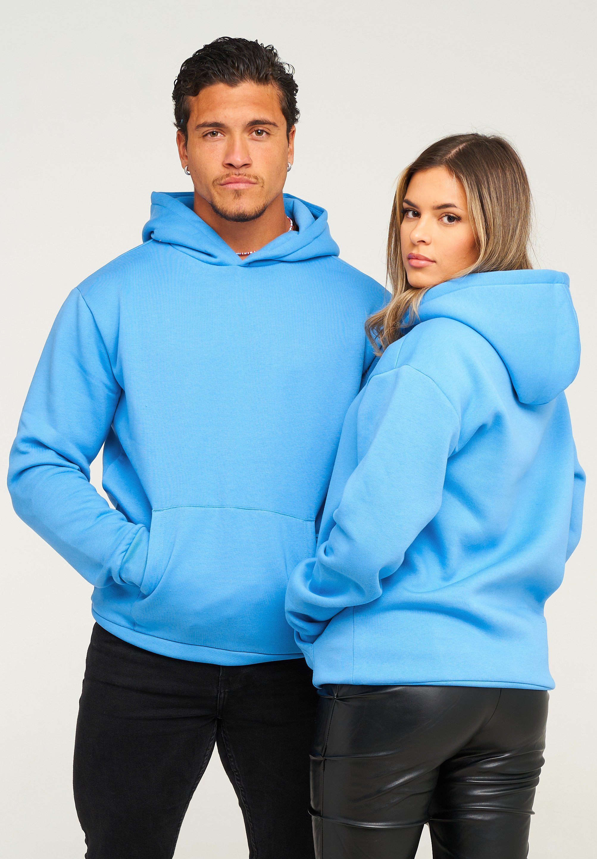 behype Hoodie BHHOBART Herren Basic Oversized Hoodie Raglan Kapuzenpullover Sweater – Bild 2 von 3