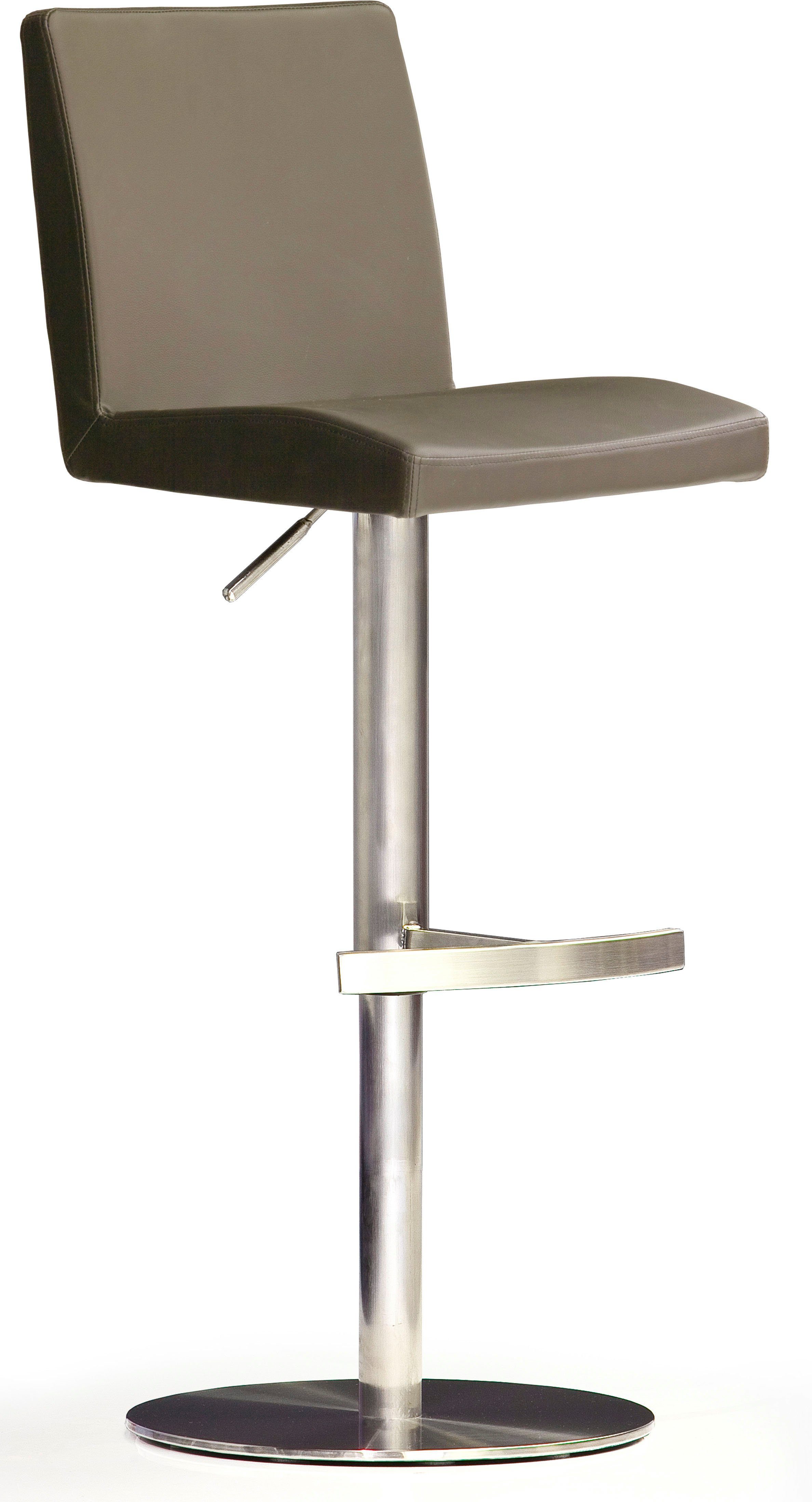 MCA furniture Bistrostuhl BARBECOOL Barhocker Bistrostuhl Tresenhocker, mit Rückenlehne,Bodenplatte rund, 360° drehbar, Sitzhöhe von 56-81 cm