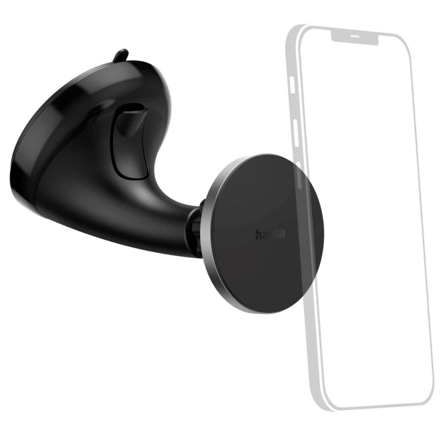 Hama Halterung Handy-Halterung MagLock Magnet Saugnapf, (Halter Auto-Scheibe für Apple MagSafe iPhone 16 15 14 13 12 Pro Max) – Bild 2 von 5