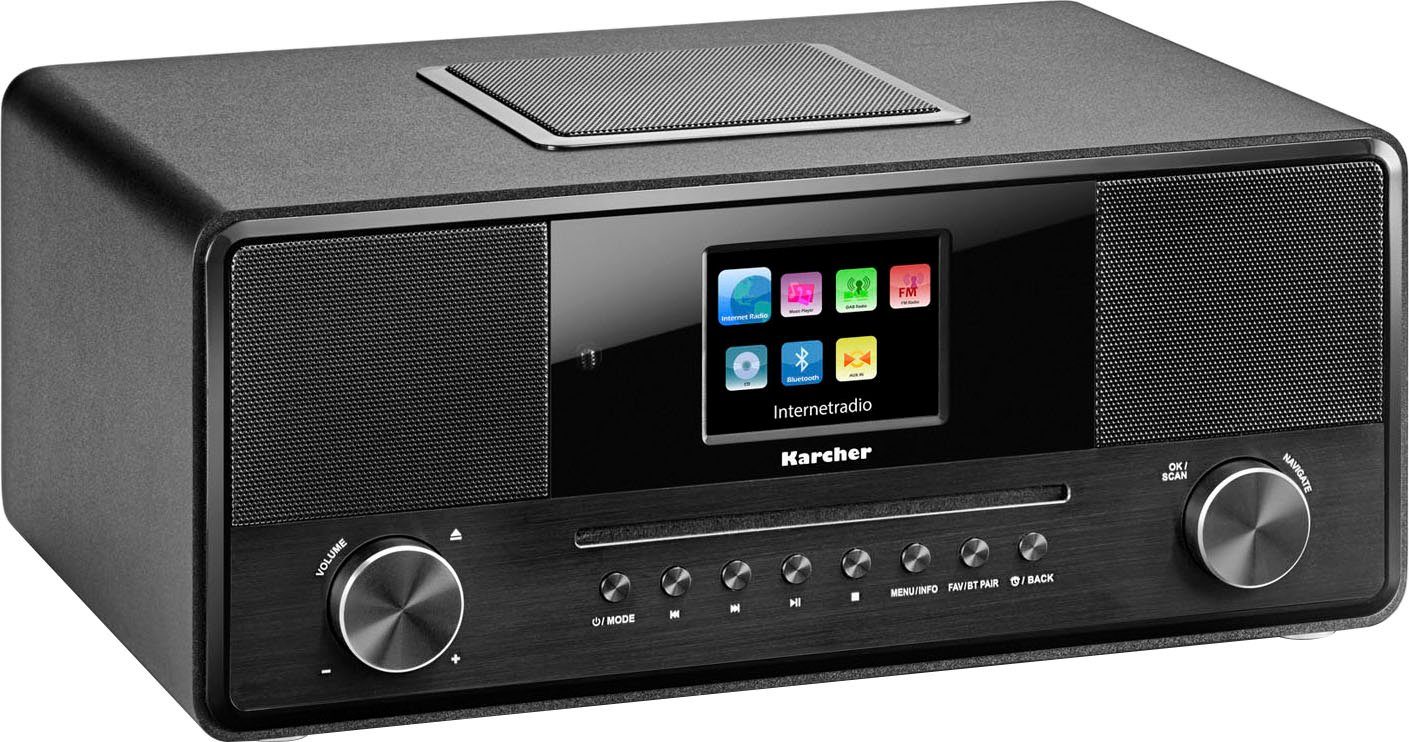 Karcher DAB 9000CDI Internet-Radio (Digitalradio (DAB), FM-Tuner mit RDS, Internetradio, UKW mit RDS, 36 W, Bluetooth, Lautsprecher mit Subwoofer, WLAN-Internetradio, DAB)