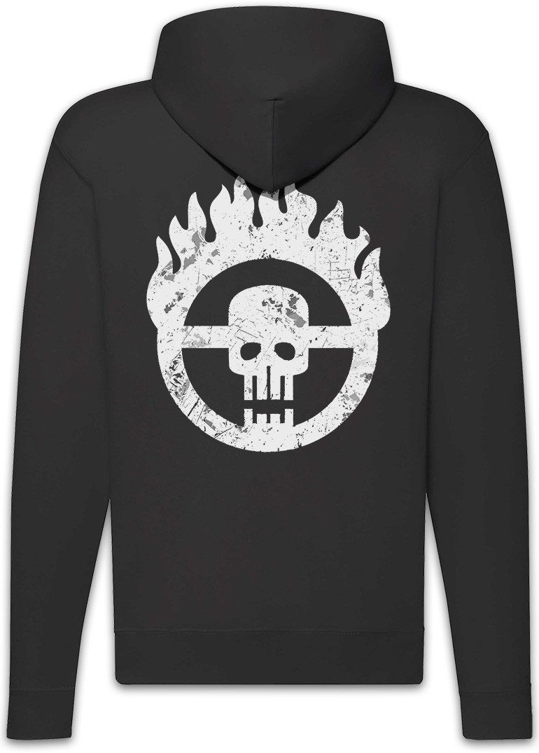 Urban Backwoods Sweatjacke Skull Wheel Insignia Zipper Hoodie Scrotus Mad Miller Main Force (1-tlg) Patrol Furiosa Max Thunderdome