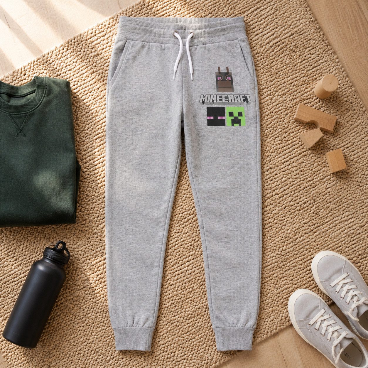 Minecraft Jogginghose Minecraft Creeper Enderman Jungen Kinder Sporthose Gr. 128 bis 152