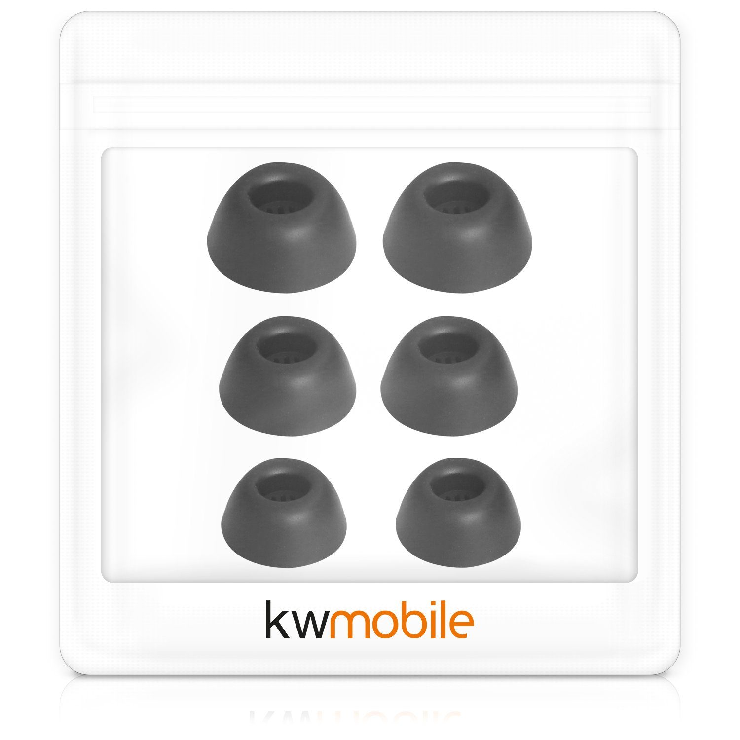 kwmobile 6x Polster Schwarz FreeBuds - für In-Ear Ohrstöpsel (3 Ohrpolster Pro Huawei Größen Silikon Kopfhörer)