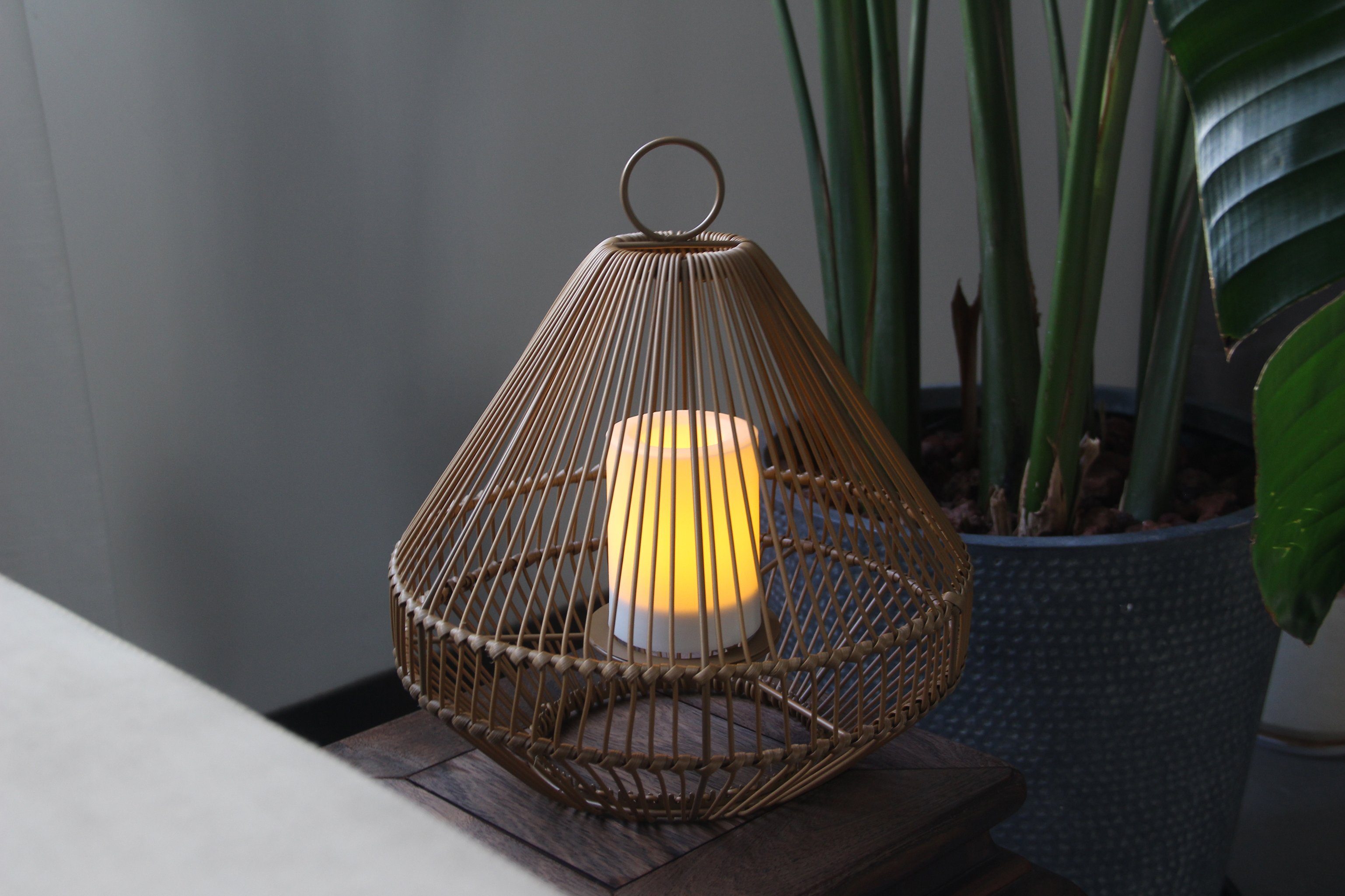 Arnusa LED Solarleuchte Laterne Rattan Optik günstig online kaufen