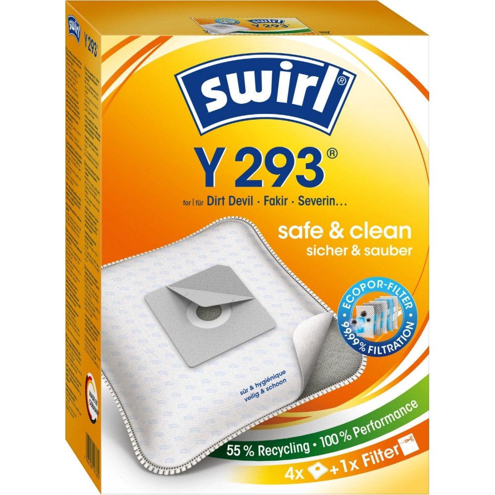 Swirl Staubsaugerbeutel Y 293 EcoPor - Staubsaugerbeutel - weiß