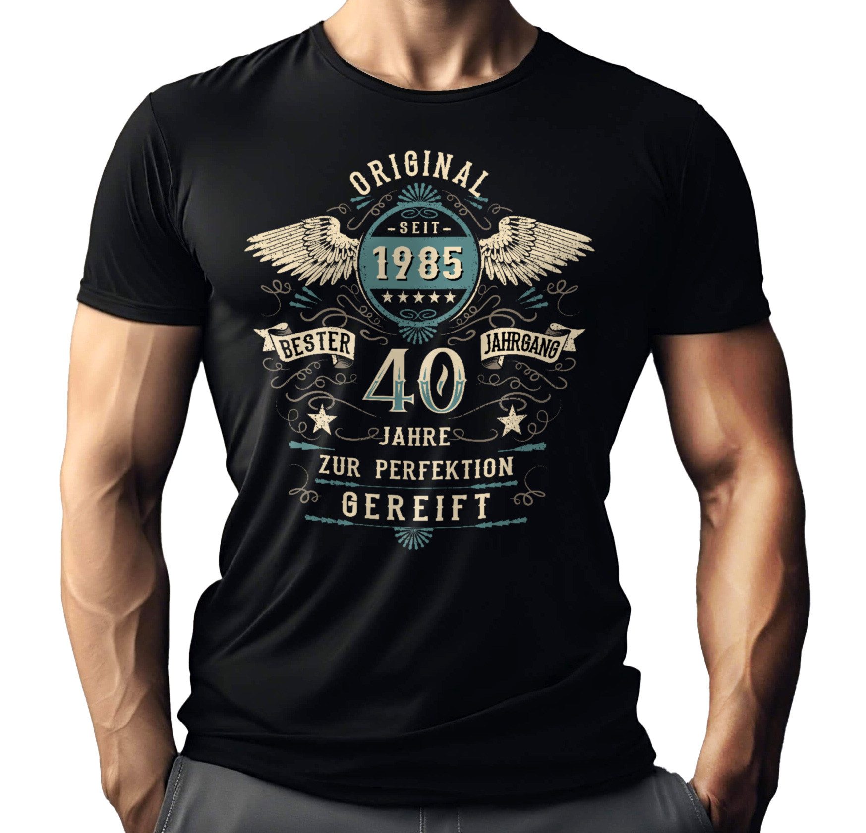 LOBO NEGRO® T-Shirt zum 40. Geburtstag: Jahrgang 1985 Original zur Perfekti günstig online kaufen