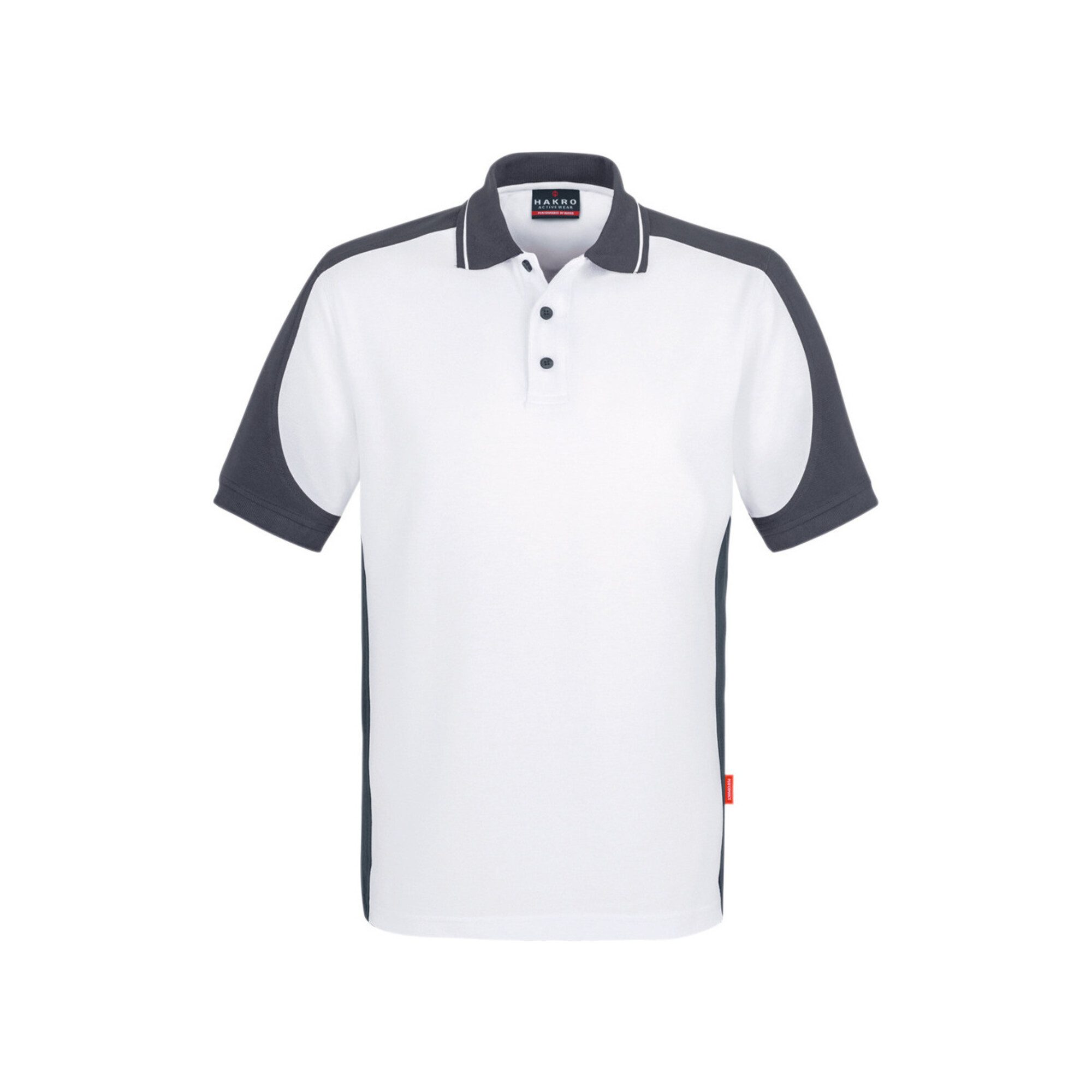 Hemd & Shirt Hakro Polo-Shirt Contrast Performance, weiß, Unisex-Größe: XL