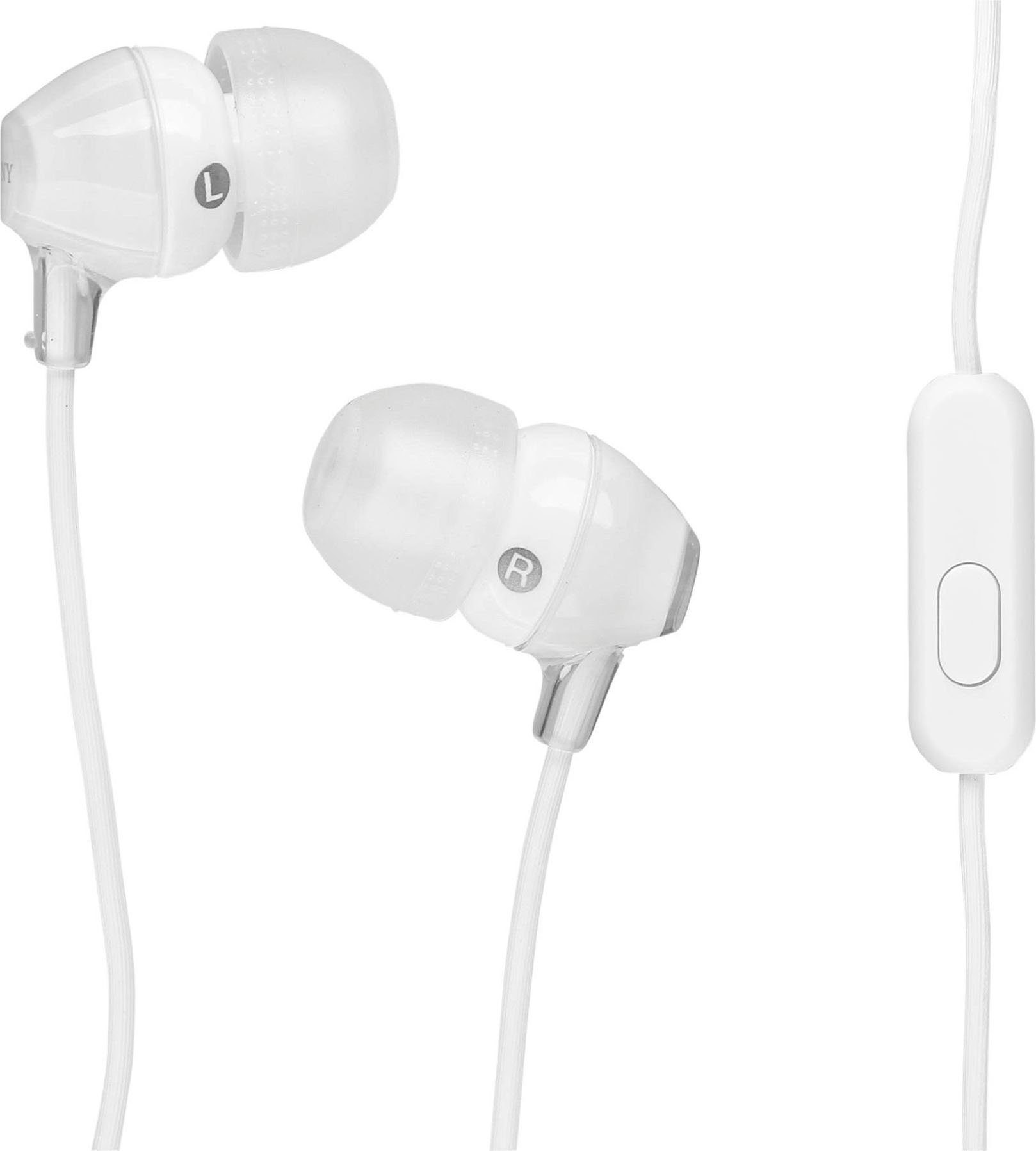 weiß In-Ear-Kopfhörer Fernbedienung) MDR-EX15AP Sony mit (Rauschunterdrückung,