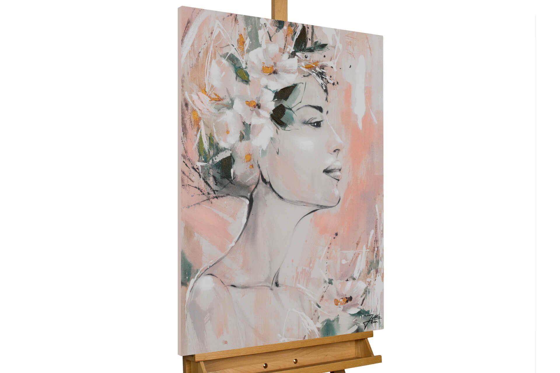 KUNSTLOFT Картина Fest der Blüten 60x90 cm, Leinwandbild 100% HANDGEMALT Wandbild Wohnzimmer