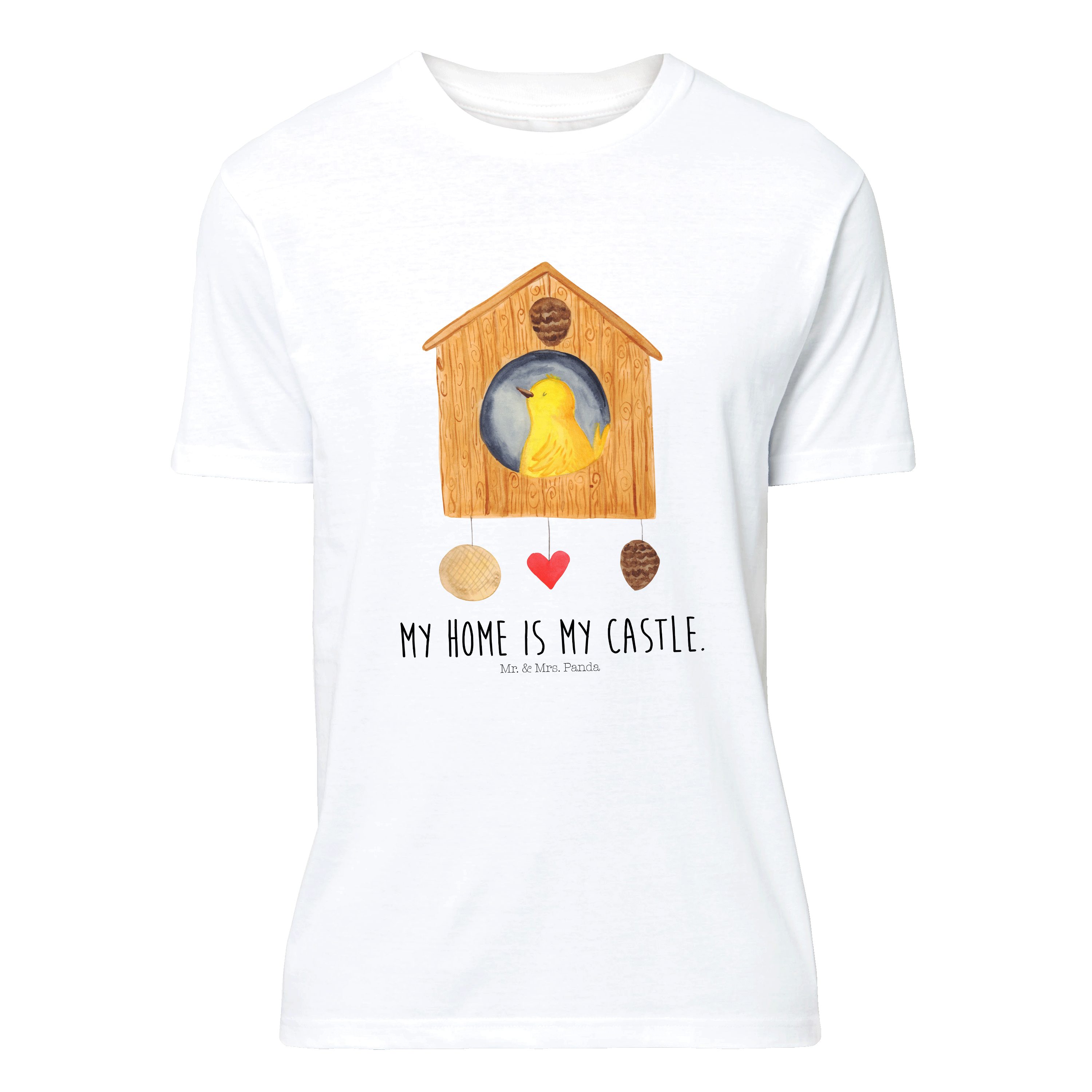 T-Shirt Vogelhaus - Weiß - T-Shirt, Shirt