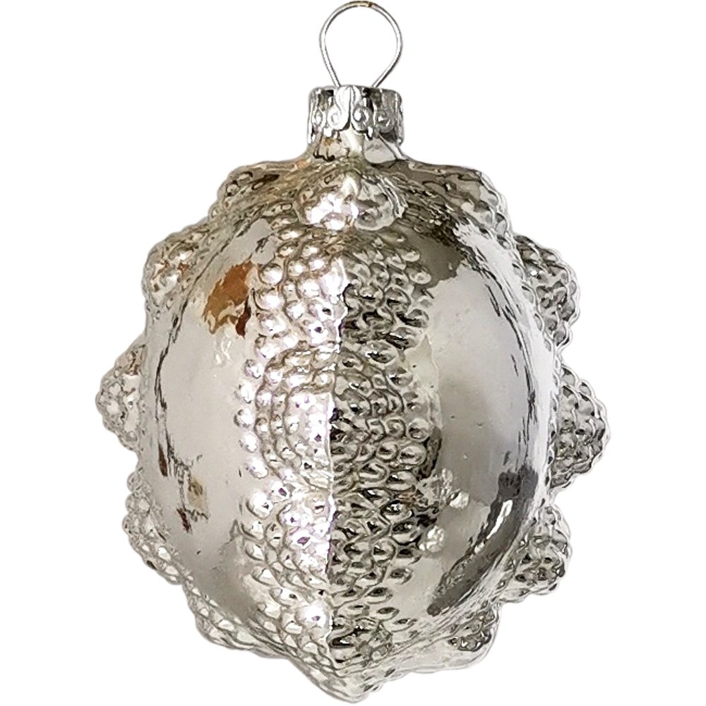 Schatzhauser Christbaumschmuck Glas Ornament Silberform ca. 6,5cm (1-tlg), günstig online kaufen