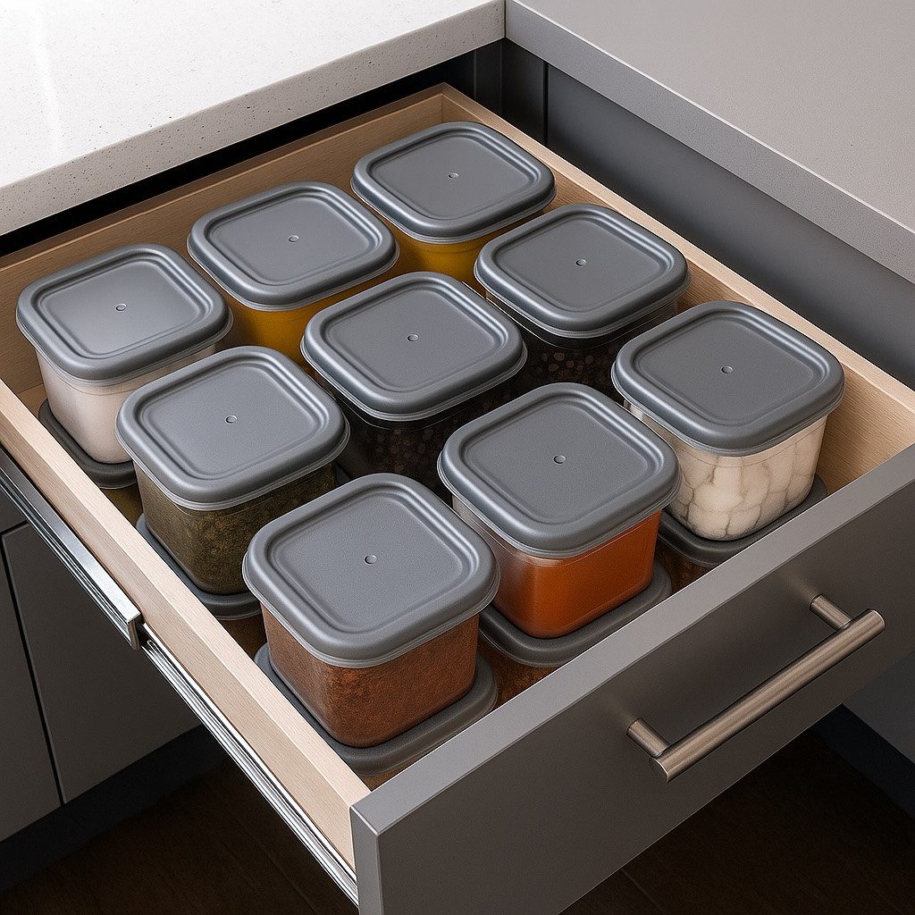 Jungengel Aufbewahrungsdose 12x Stück Quadratisch Gewürzbehälter Vorratsbeh günstig online kaufen