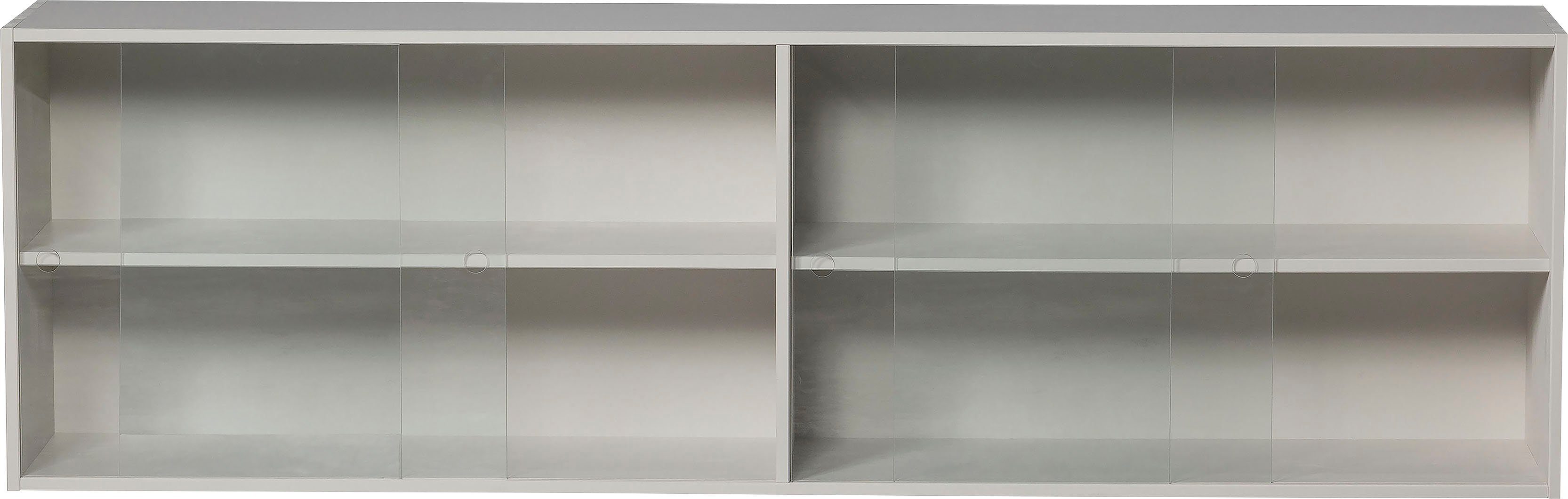 WOOOD Aufsatzschrank Klink mit durchsichtigen Schiebetüren, H 60 cm x B 200 cm