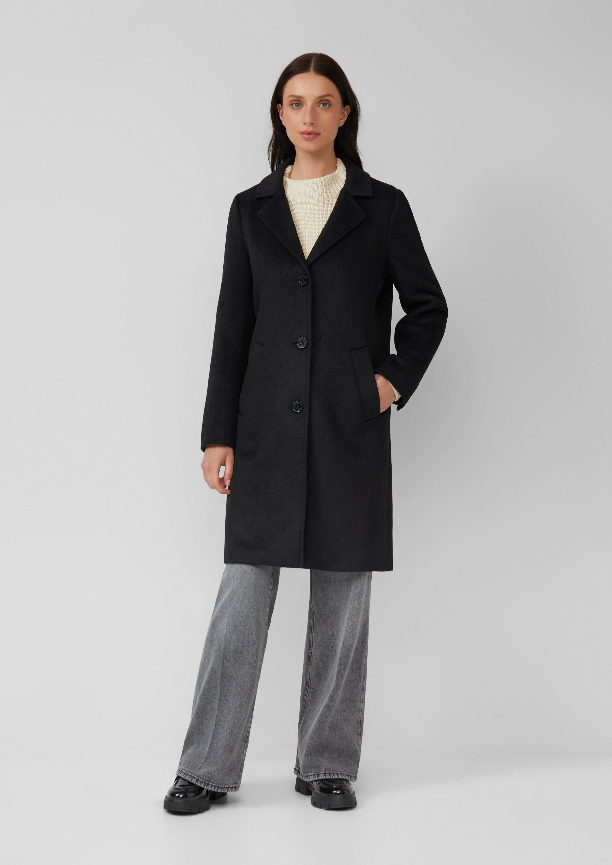 s.Oliver Wintermantel Outdoor-Mantel Mantel aus Wollmix mit Reverskragen günstig online kaufen