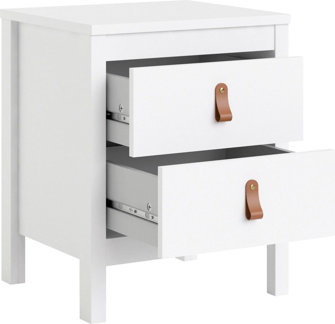 Home affaire Nachttisch Nachtkommode, Nachtschrank, Beistelltisch, mit 2 Schubladen, Breite 44 cm, Höhe 54 cm