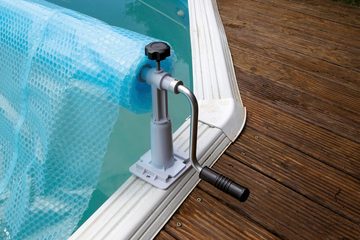 Ubbink Planenaufroller Aufrollvorrichtung XTRA, für Pools mit Rändern aus Holz, Rohren, Metall oder Beton