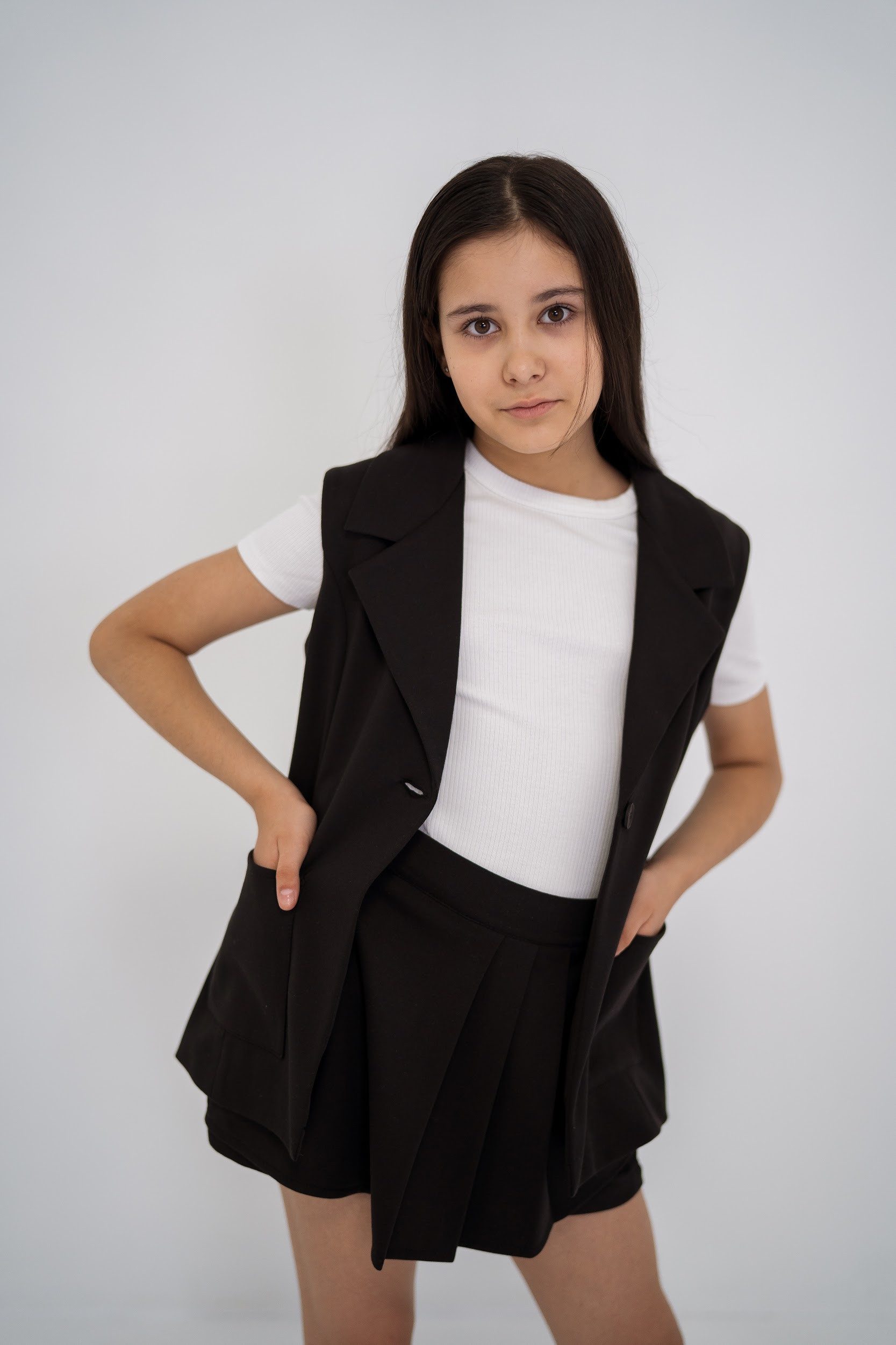 LEMONI Hosenrock Kurzer Jersey-Hosenrock für Mädchen mit elastischem Bund