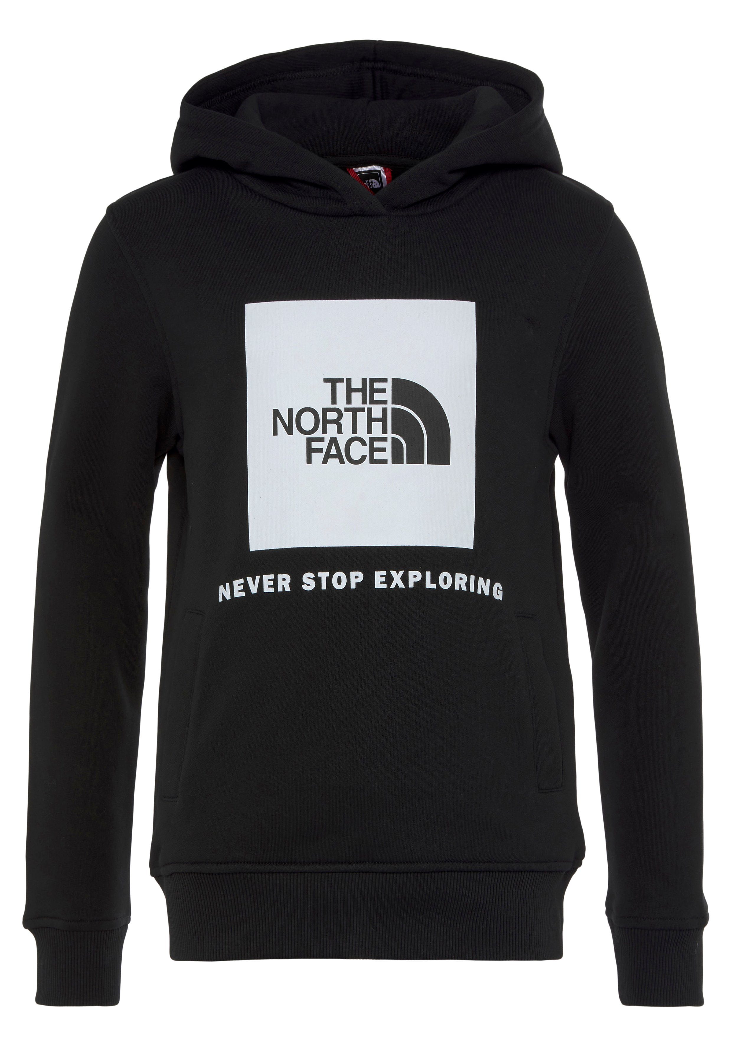 Kapuzensweatshirt für BOX schwarz TEENS Kinder Face The North