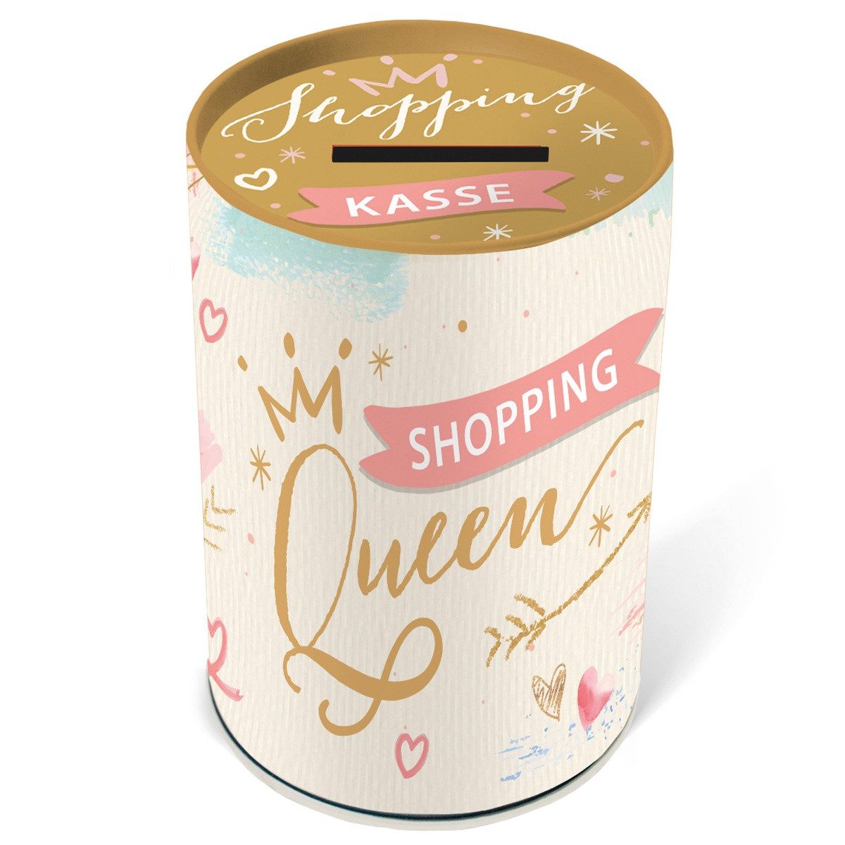 Trötsch Verlag Spardose TRÖTSCH Spardose Shoppingqueen aus Metall 11cm