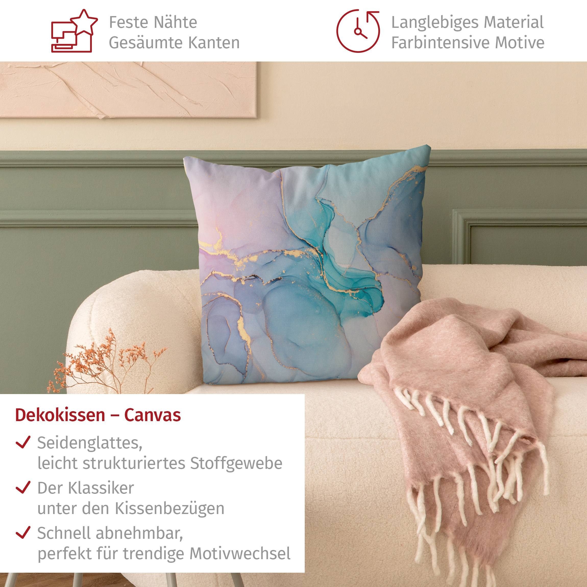 Bilderdepot24 Dekokissen drinnen Kissenhülle/ Sofakissen/ Zierkissen Kissenhülle pastell origin, Bezug Aquarell mit / ohne Füllung Zierkissen Outdoor Sofa Bett