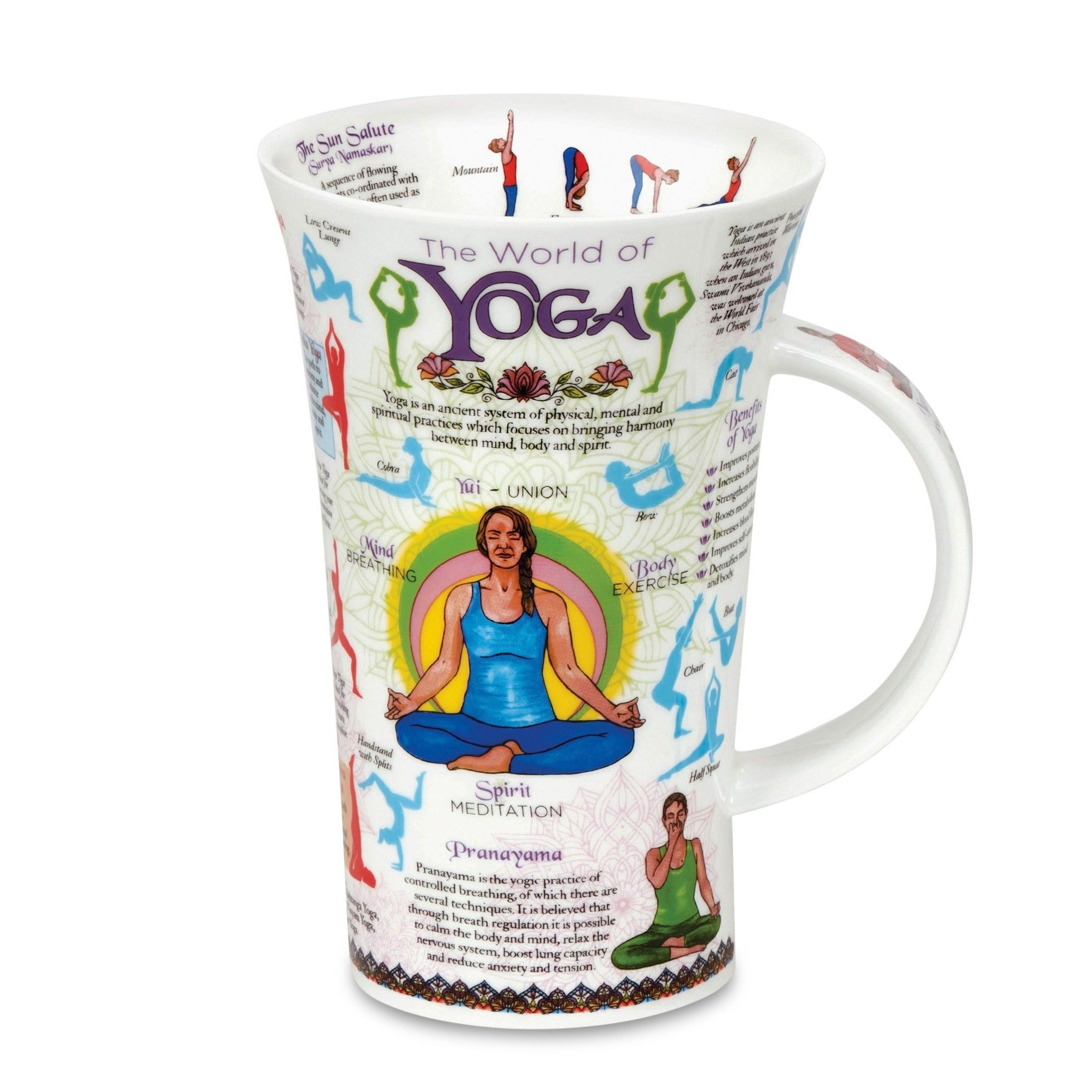 formano Tasse Dunoon Glencoe, Porzellan, Spülmaschinengeeignet, Mehrfarbig, Motiv: Yoga